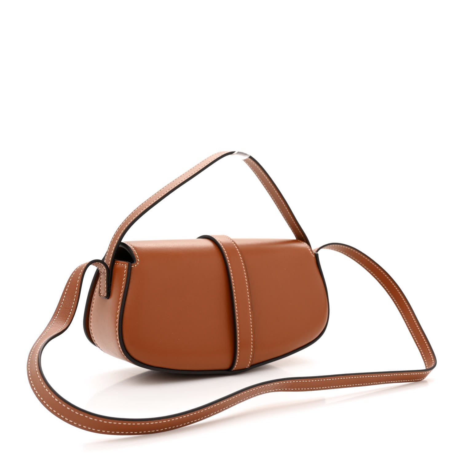 Celine Smooth Calfskin Tabou Clutch On Strap Tan 3 of 10