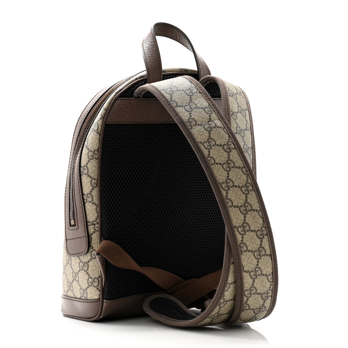 GG Supreme Monogram Calfskin Web Small Ophidia Day Backpack Beige Ebony New Acero