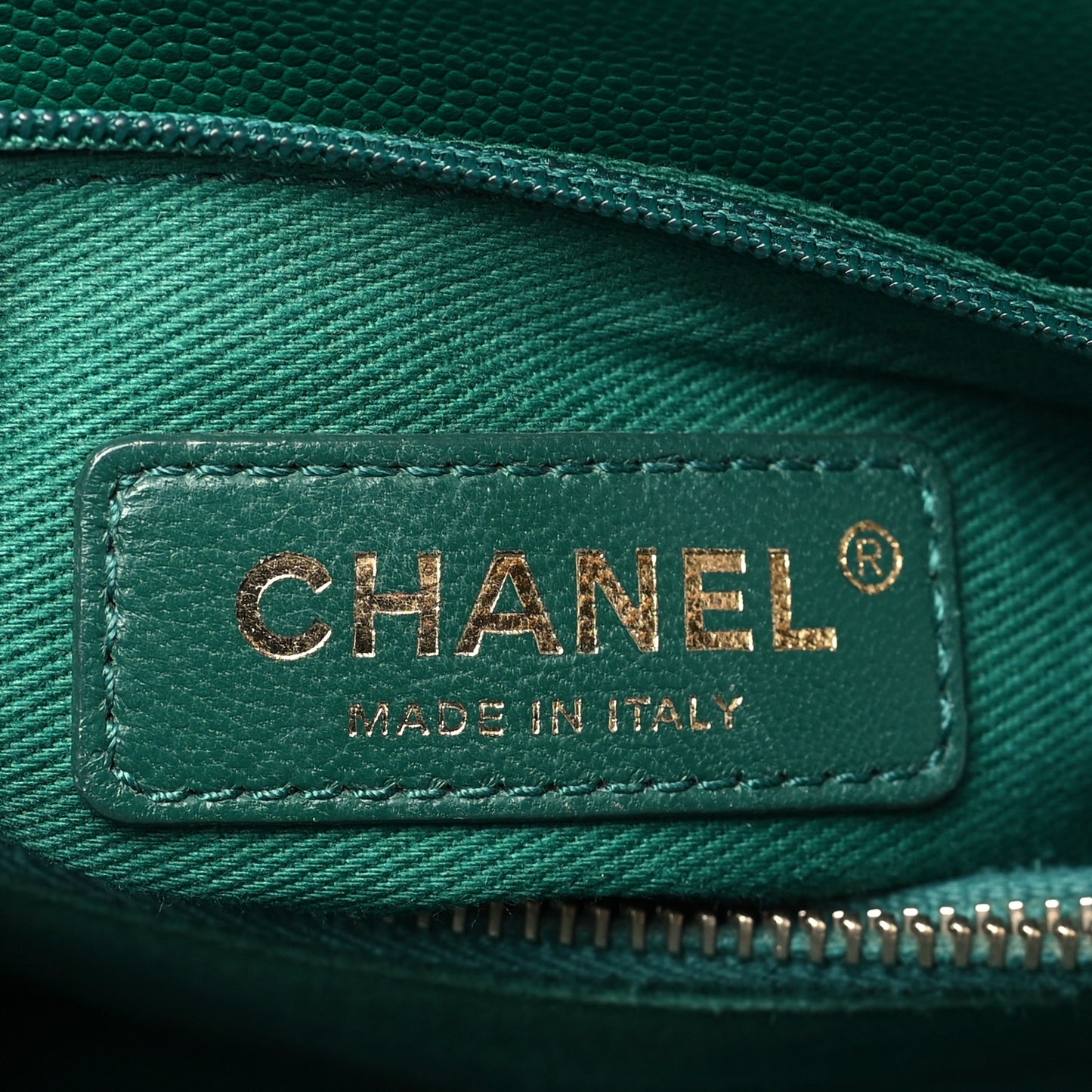 Caviar Quilted Small Coco Handle Flap Green