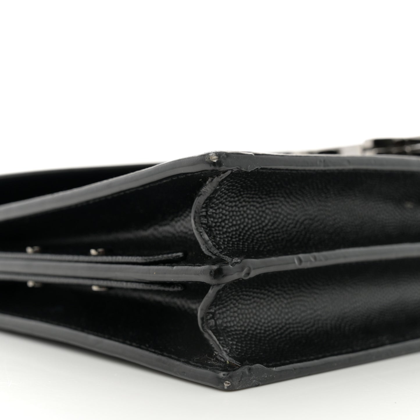 Grain De Poudre Monogram Cassandra Clasp Bag Black