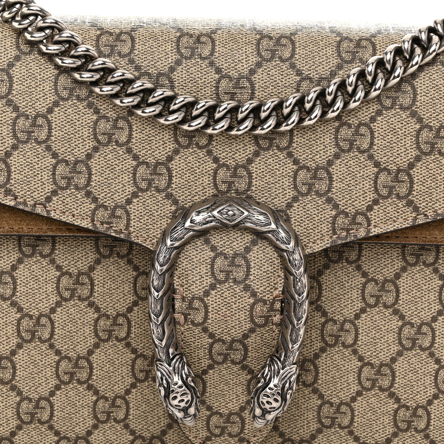 GG Supreme Monogram Small Dionysus Shoulder Bag Taupe