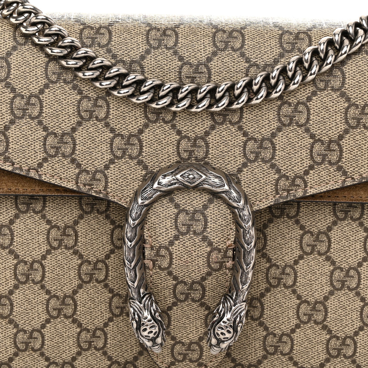 Gucci GG Supreme Monogram Small Dionysus Shoulder Bag Taupe 8 of 12