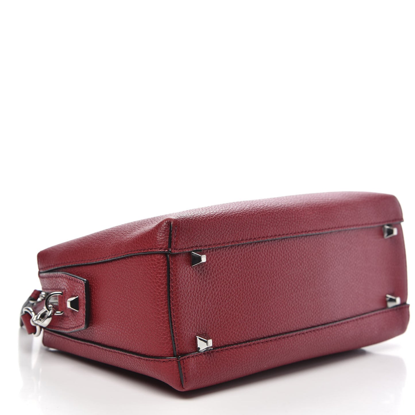 Grained Calfskin Small Ella Boston Burgundy