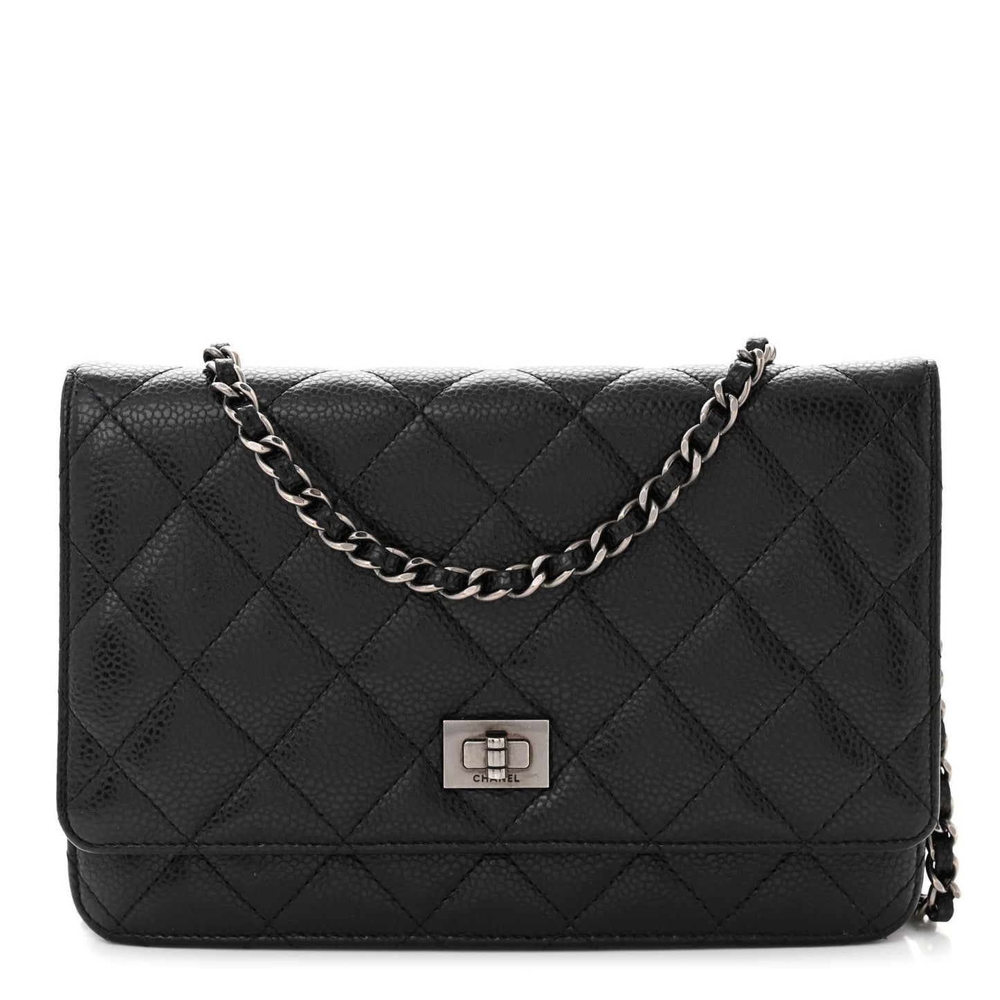 Caviar Quilted Reissue Wallet On Chain WOC Black