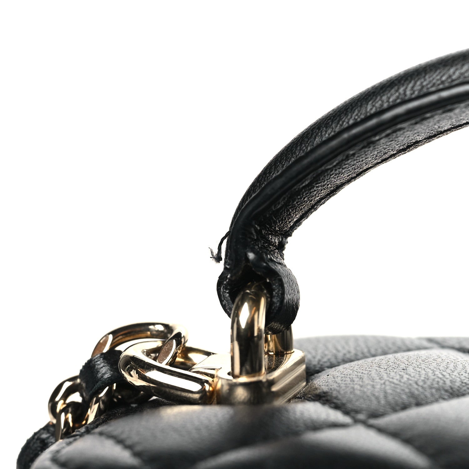 Chanel Lambskin Quilted Top Handle Mini Vanity Case With Chain Black 11 of 11