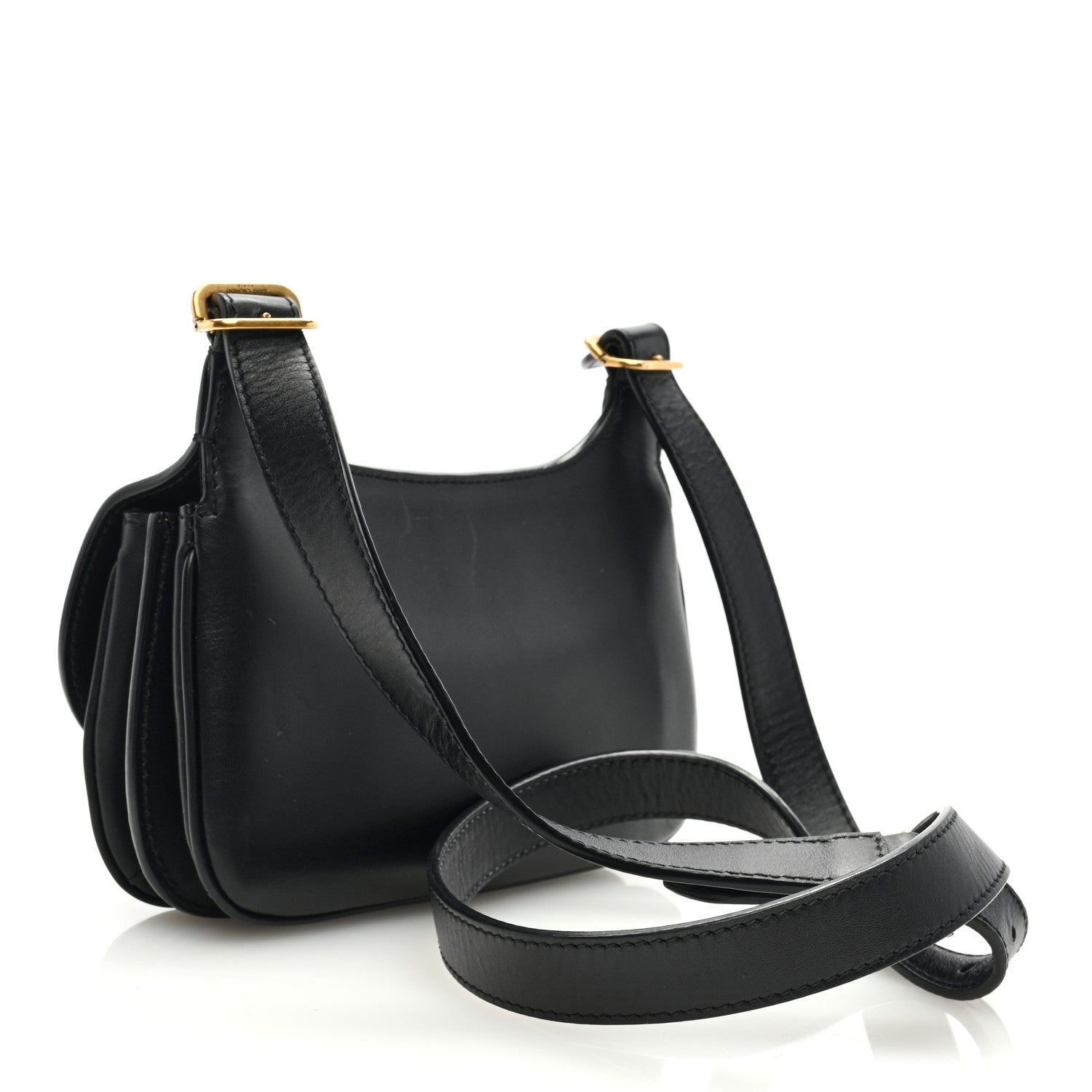 Saint Laurent Smooth Calfskin Small Charlie Shoulder Bag Black 3 of 9