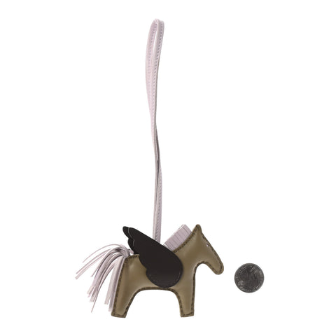 Milo Lambskin Grigri Rodeo Pegase Horse Bag Charm PM Beige Marfa Mauve Pale Moka