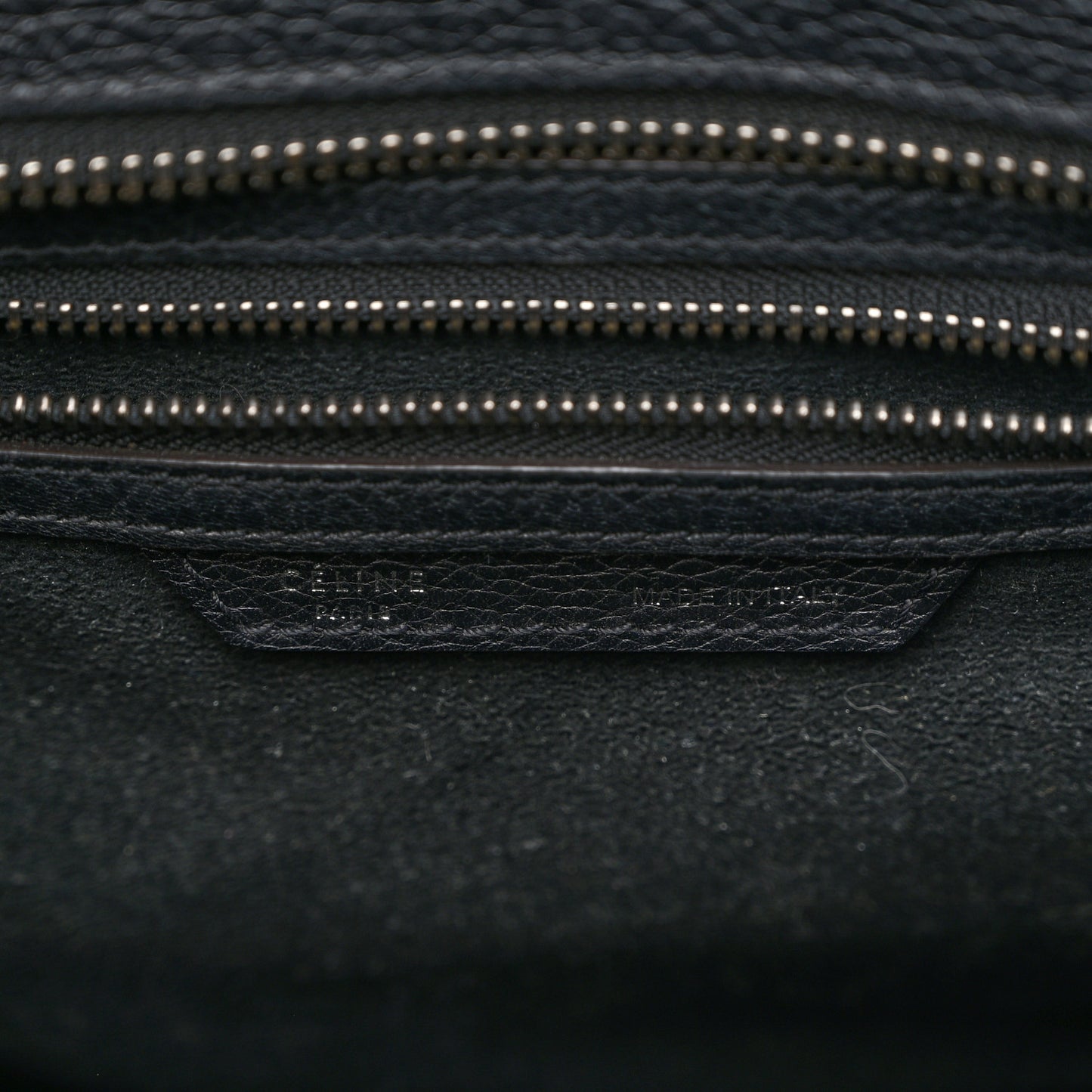 Drummed Calfskin Micro Luggage Black