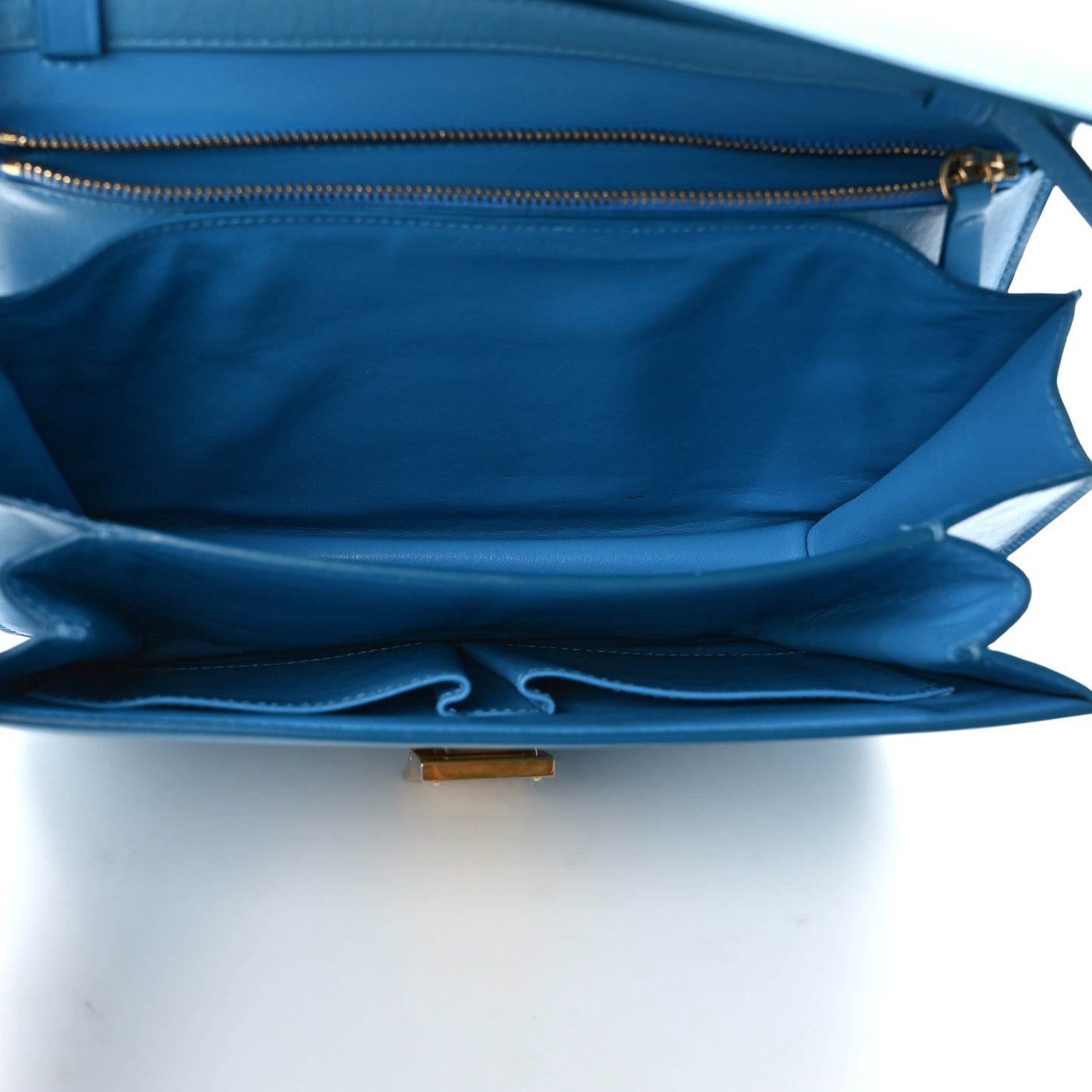 Box Calfskin Medium Classic Box Flap Bag Blue