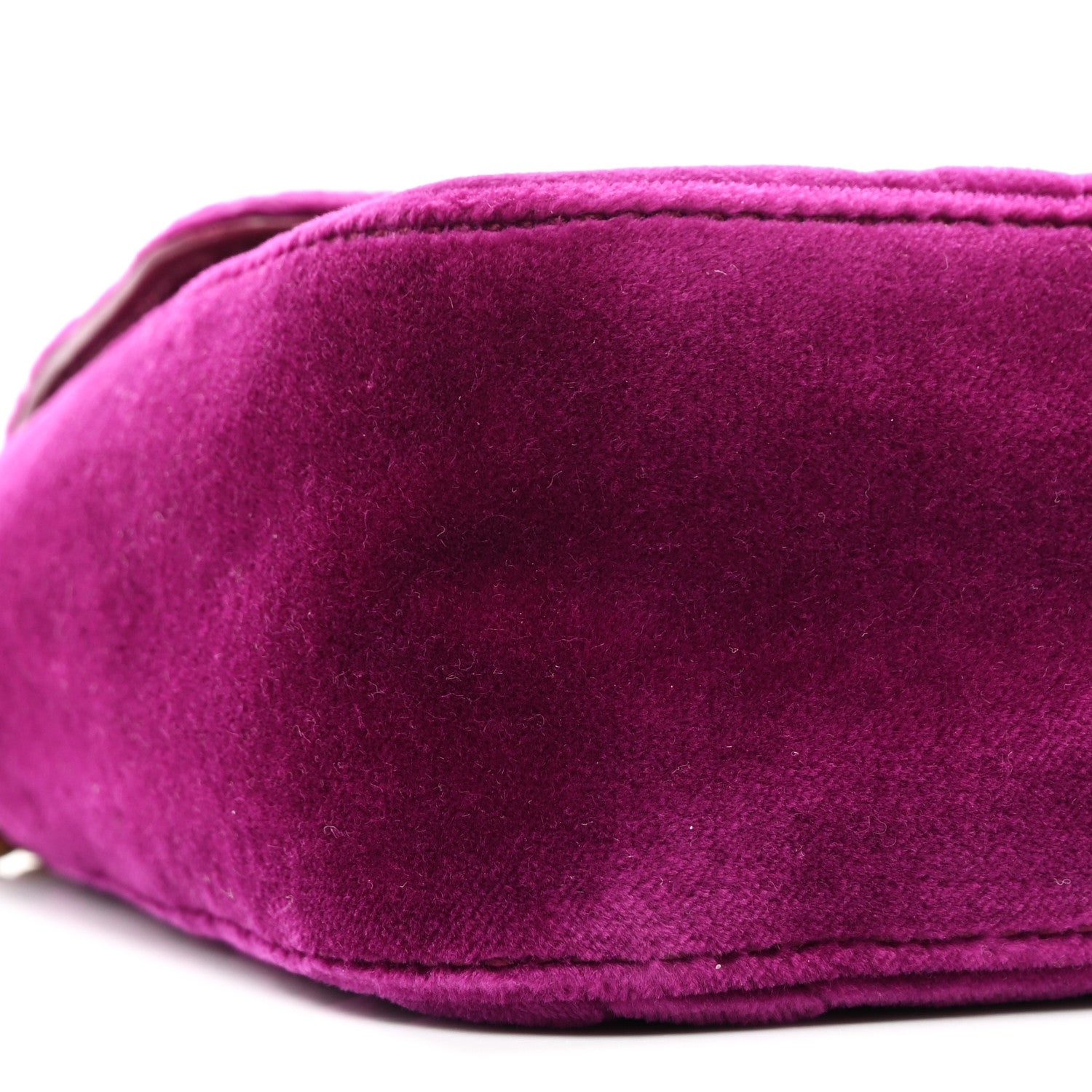 Gucci Velvet Matelasse Embroidered Mini GG Marmont Shoulder Bag Bordeaux 9 of 10