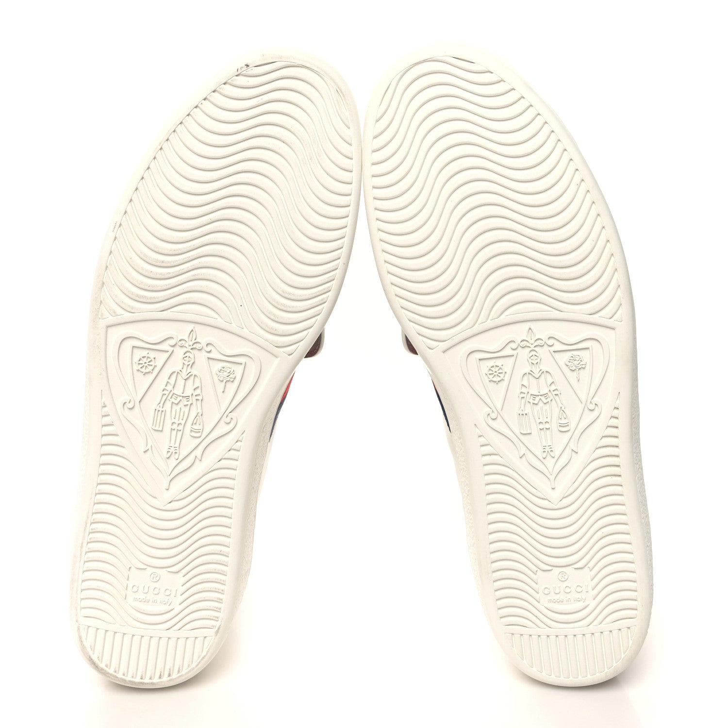 Gucci Calfskin Web Wolf Removable Patches Mens Ace High Top Sneakers 8.5 White 5 of 9