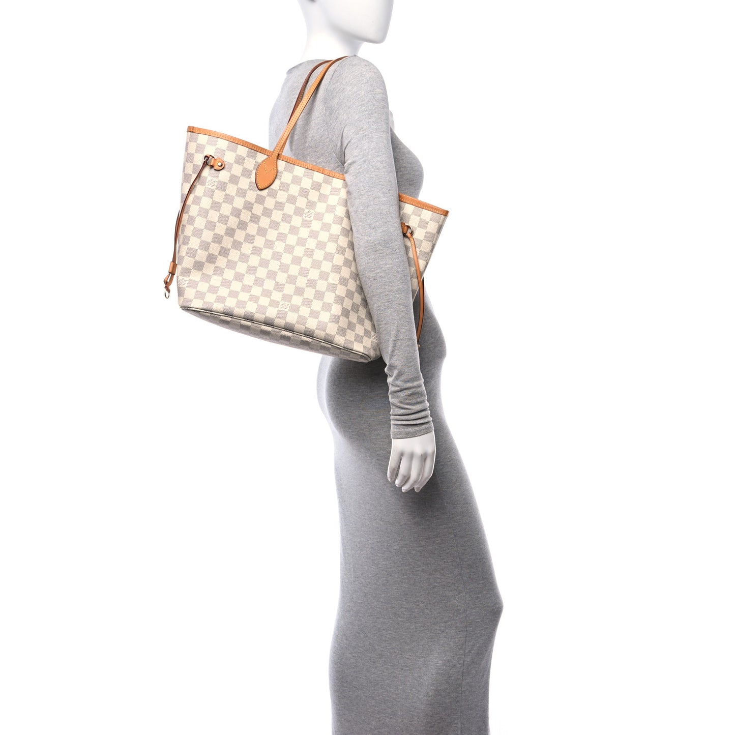 Damier Azur Neo Neverfull MM Rose Ballerine