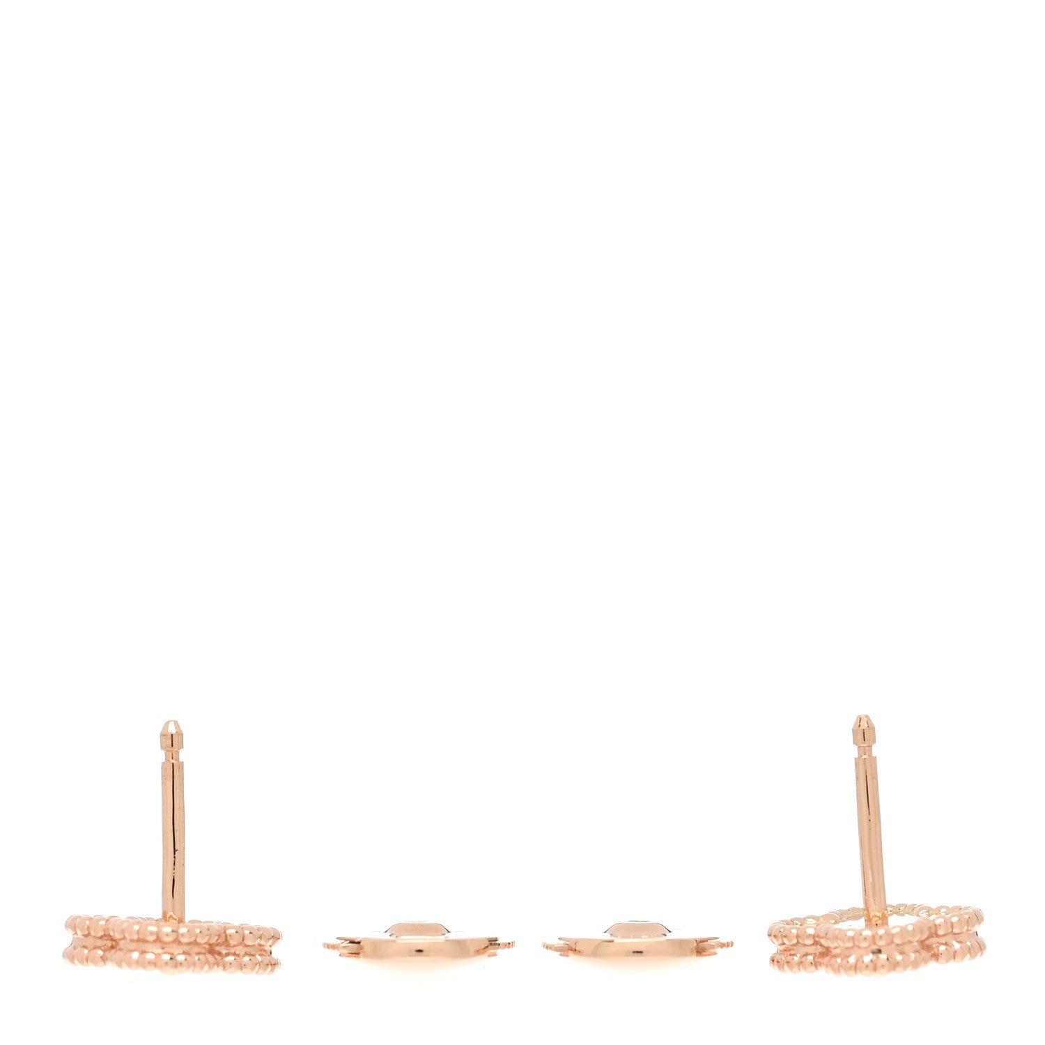 Van Cleef & Arpels 18K Rose Gold Sweet Alhambra Earrings 3 of 5