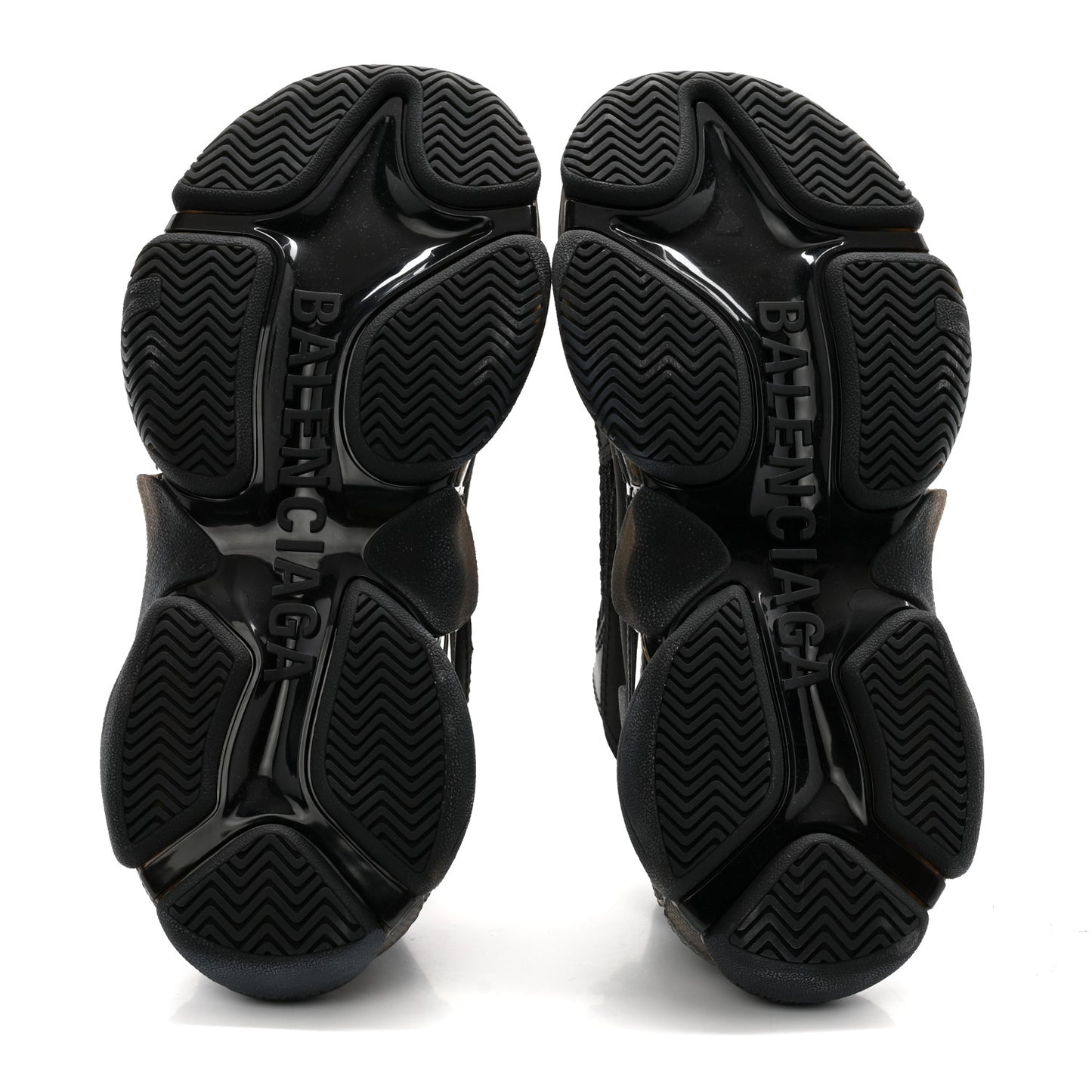 Fabric Mesh Womens Triple S Sneakers 37 Black