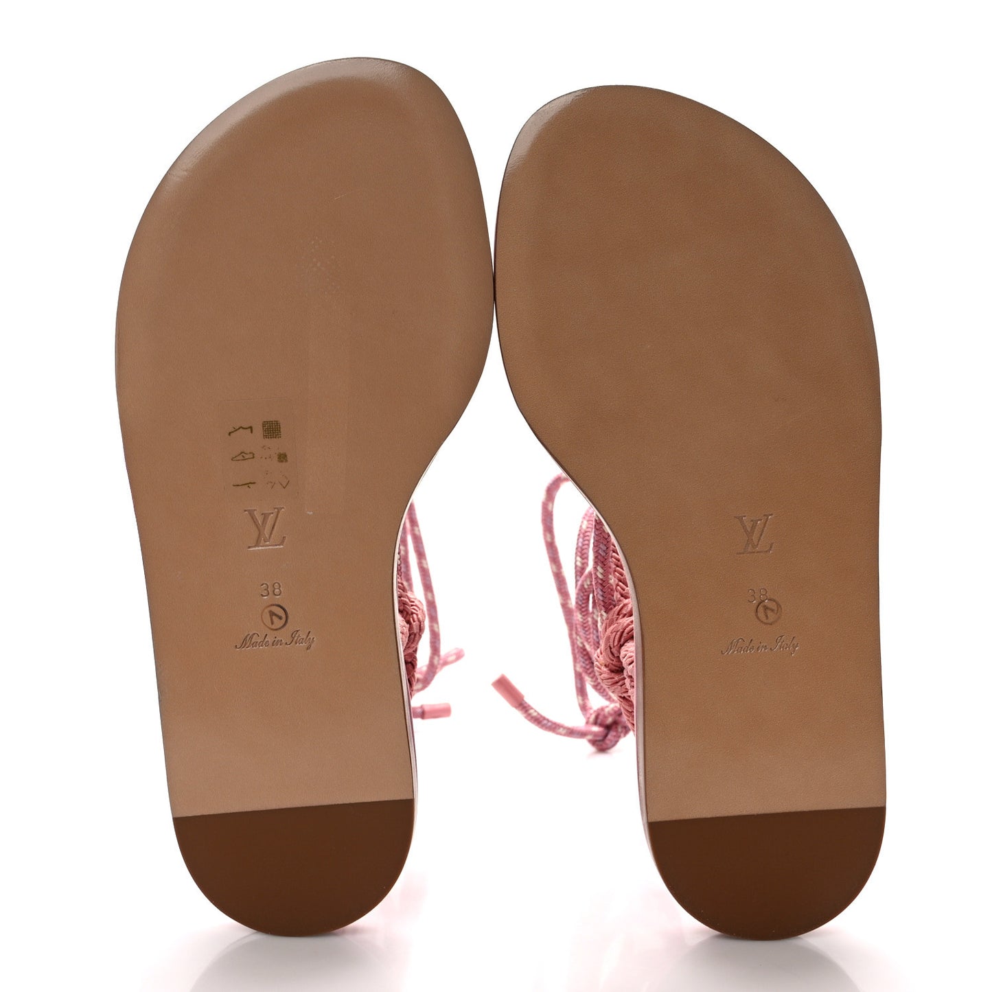 Fabric Maia Rope Flat Sandal 38 Rose Clair