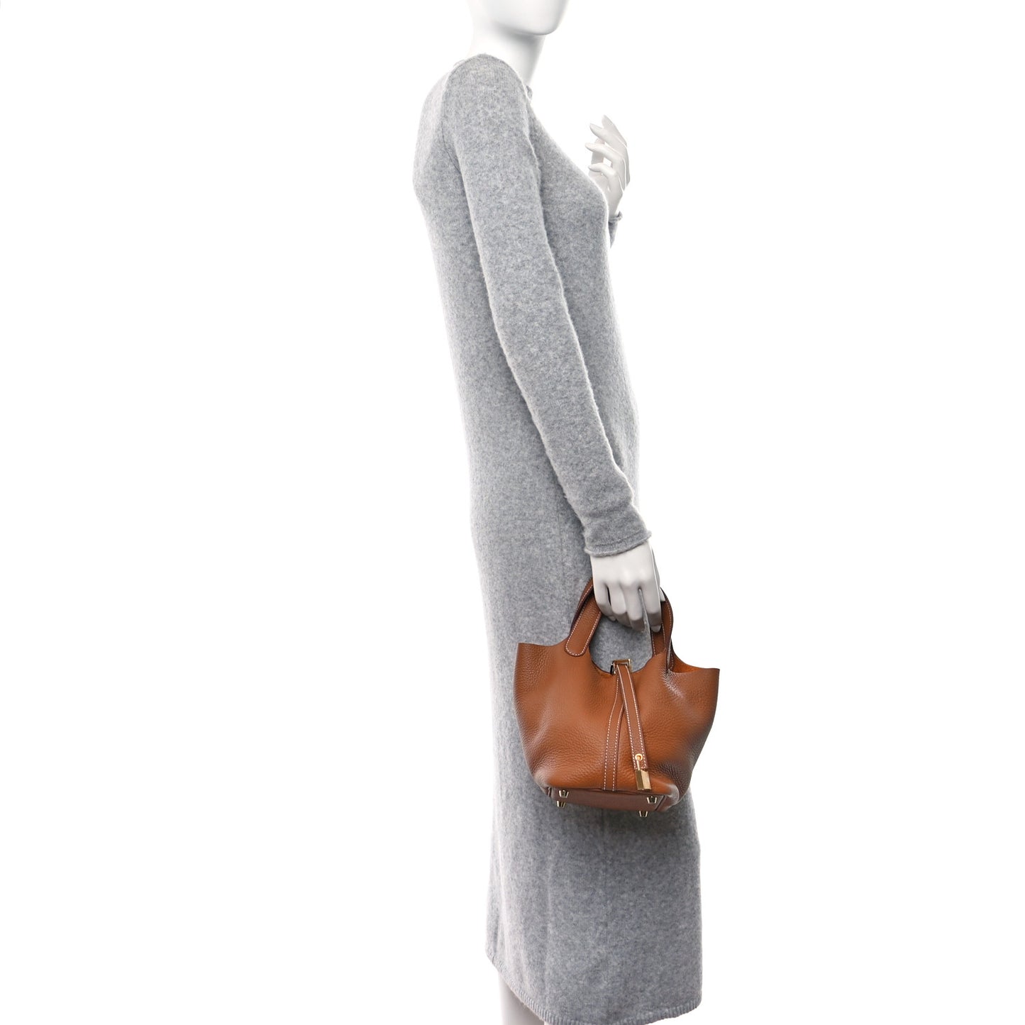 Taurillon Clemence Picotin Lock 18 PM Gold