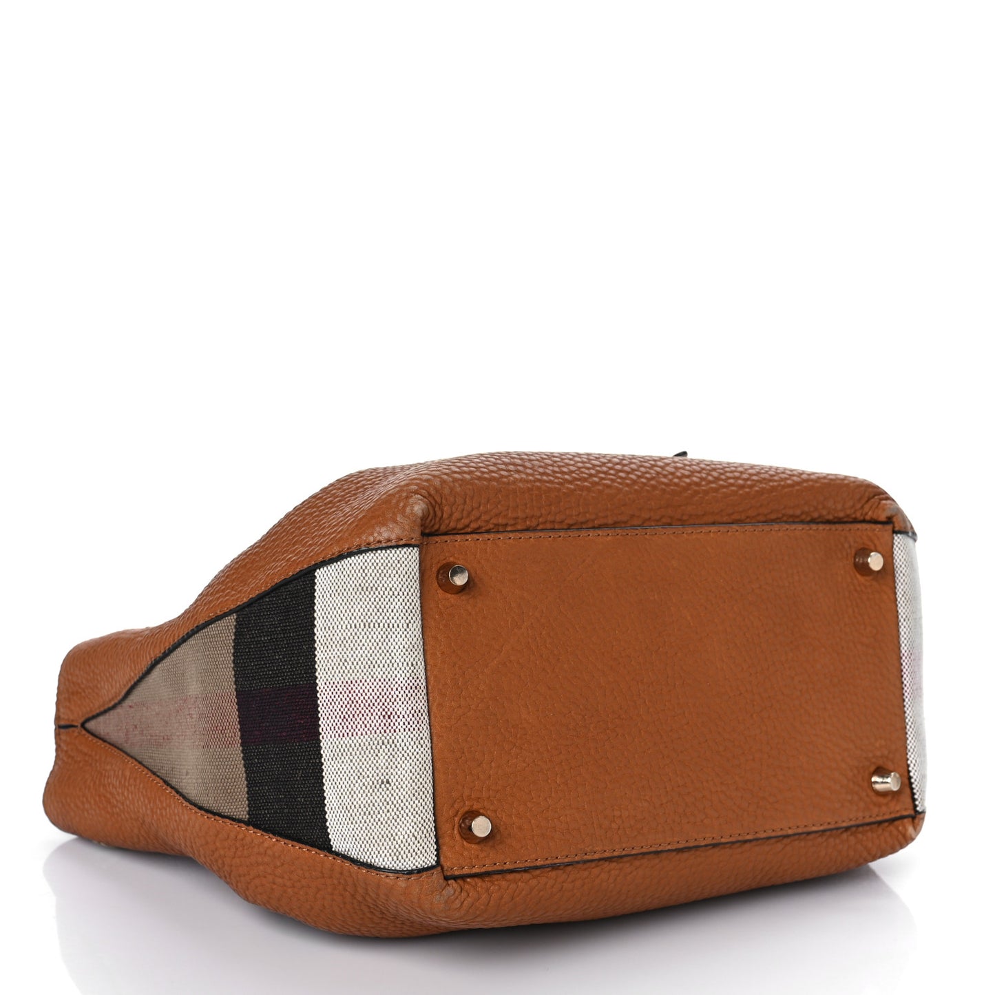Grainy Calfskin House Check Small Maidstone Saddle Brown