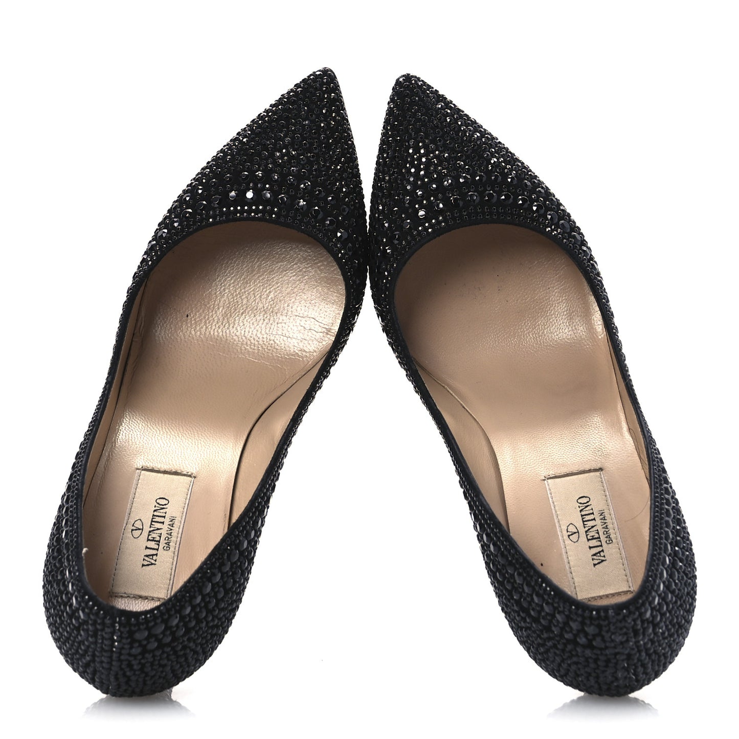Suede Crystal Embellished  36 Black