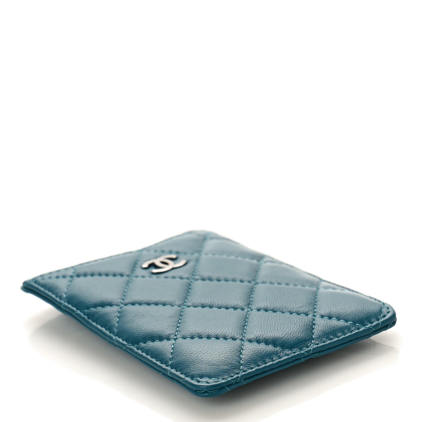Caviar Quilted Phone Holder Turquoise