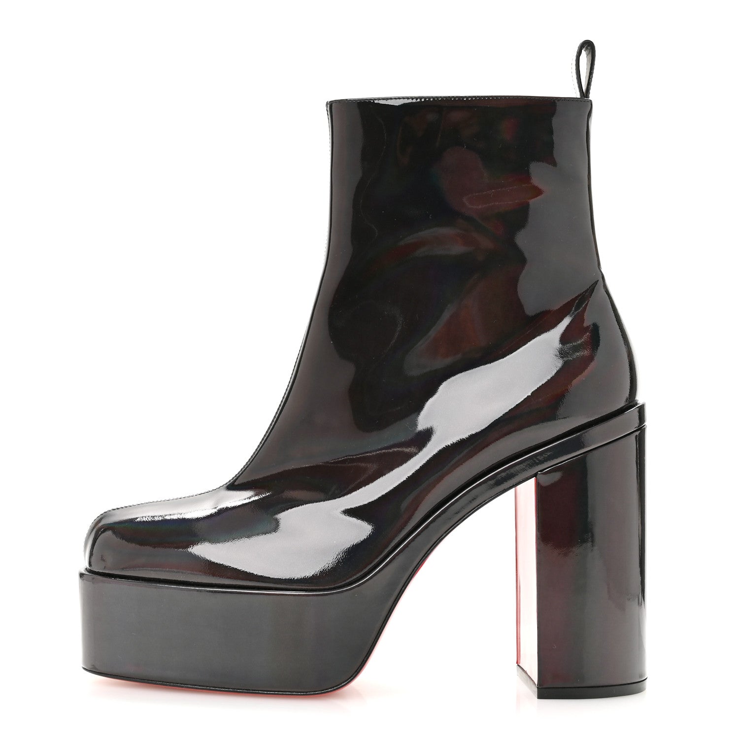 Christian Louboutin エナメル ショートブーツ Christian Louboutin Patent Iridescent Mens Stage Angels 120 Boots