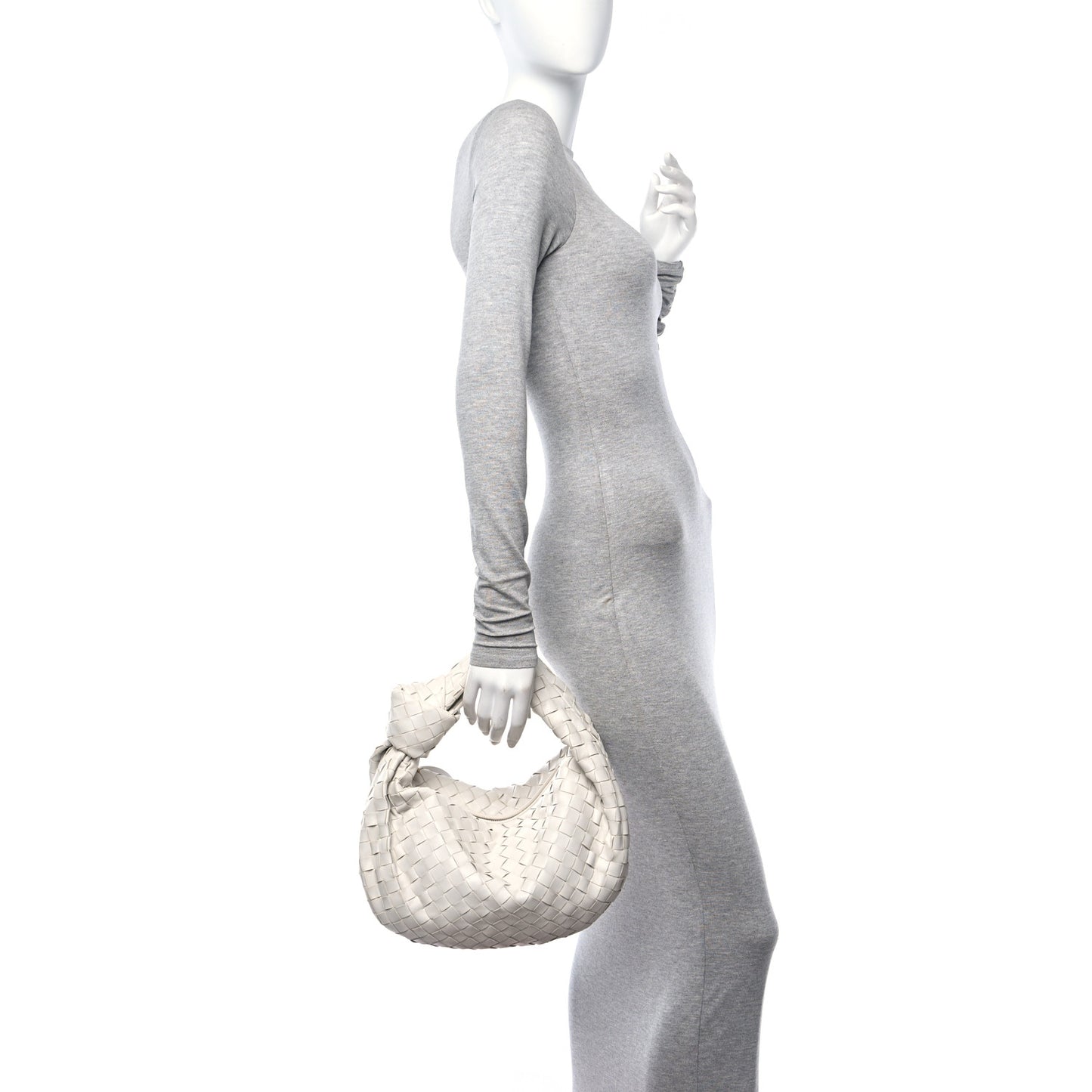 Nappa Intrecciato Teen Jodie Hobo White