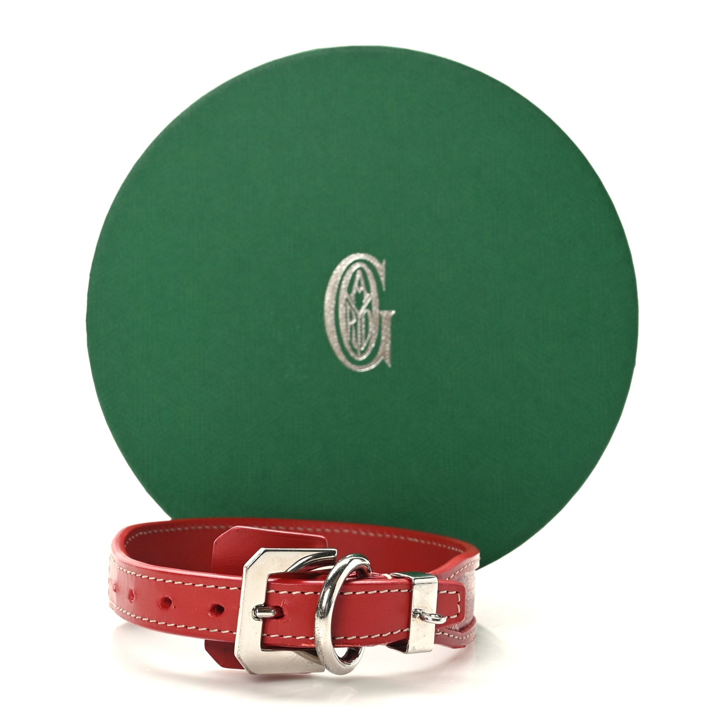 Goyardine Dog Collar Red
