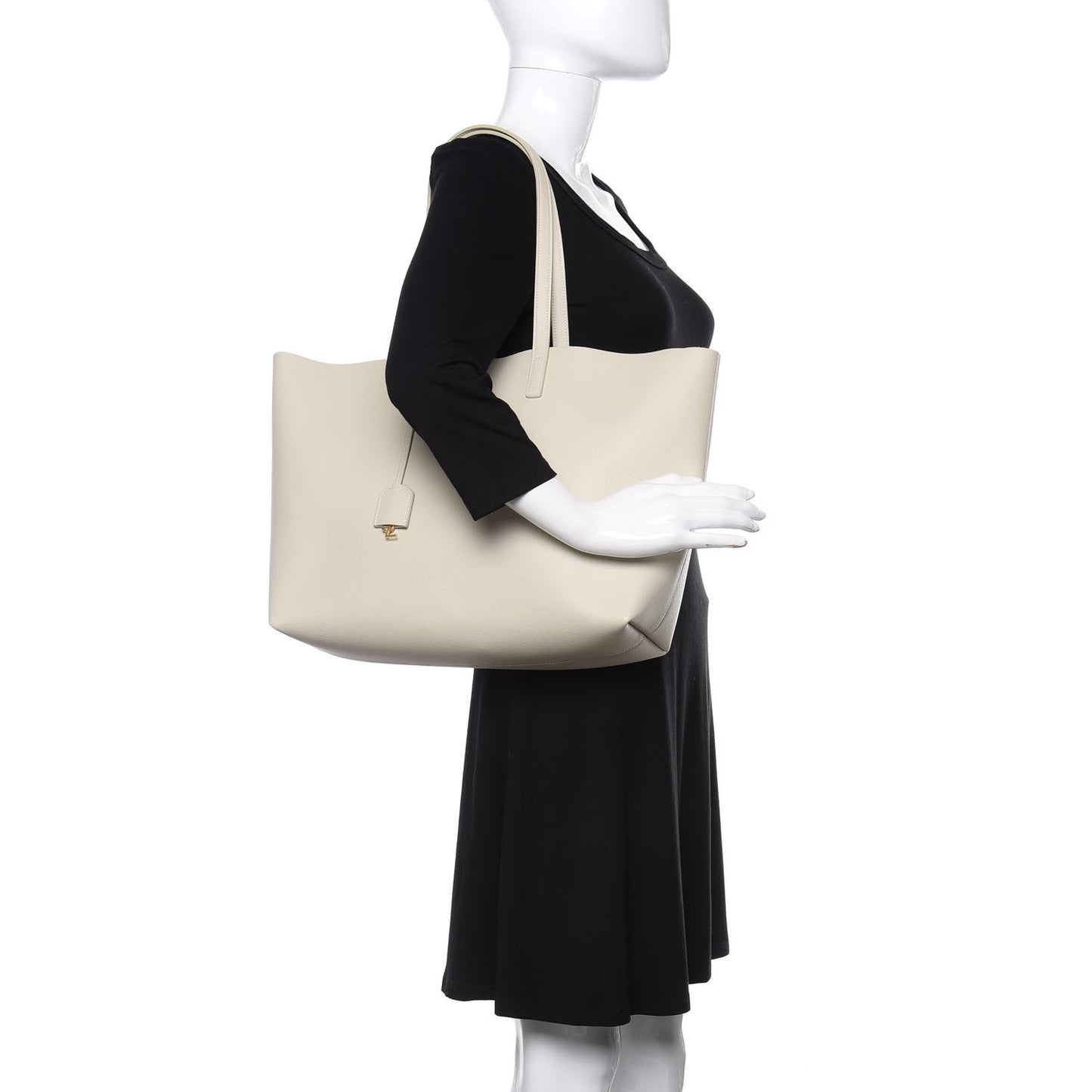 Calfskin Large Shopping Tote Porcellana