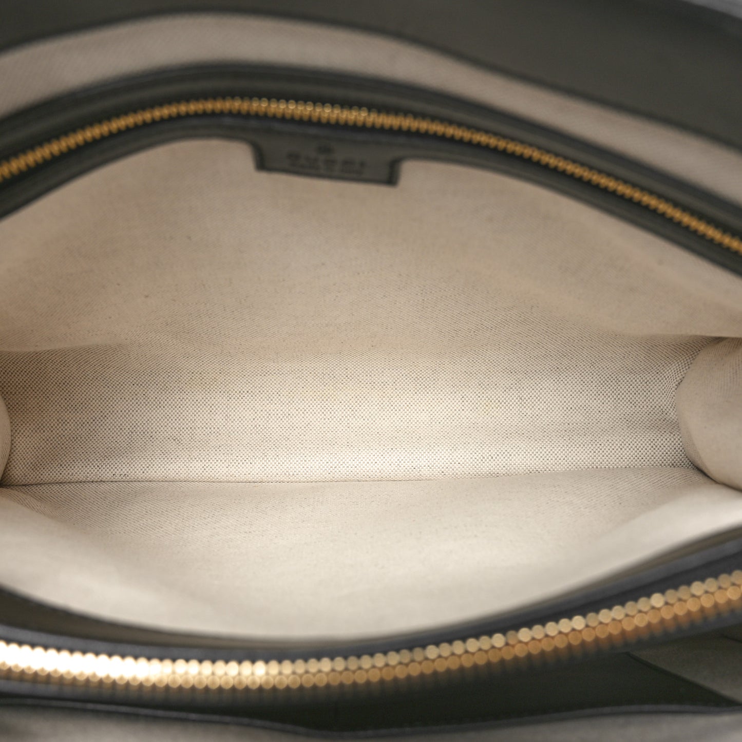 Calfskin GG Matelasse Small Tote Bag Black Natural