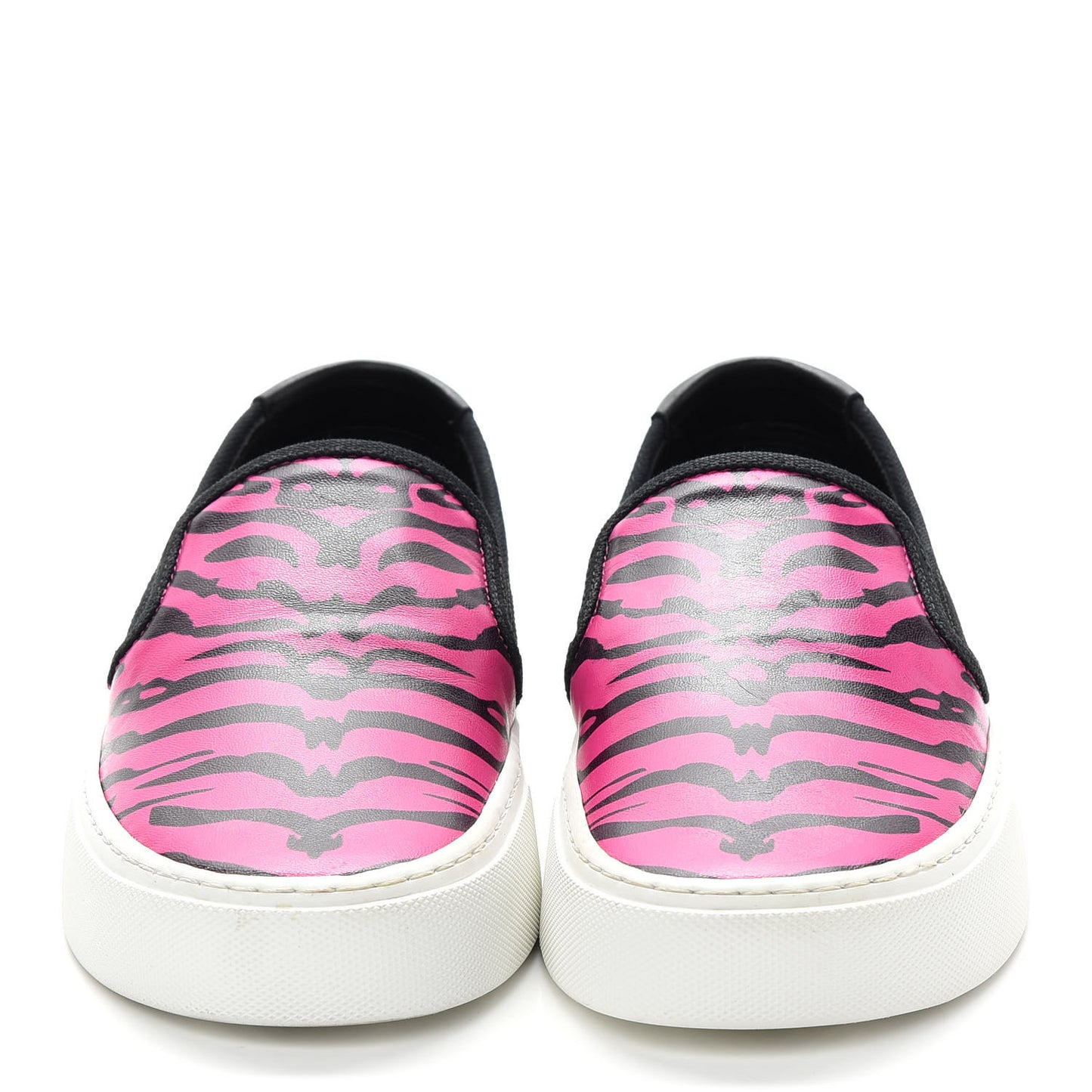 Nappa Zebra Womens Venice Slip On Sneakers 38 Fuchsia Black