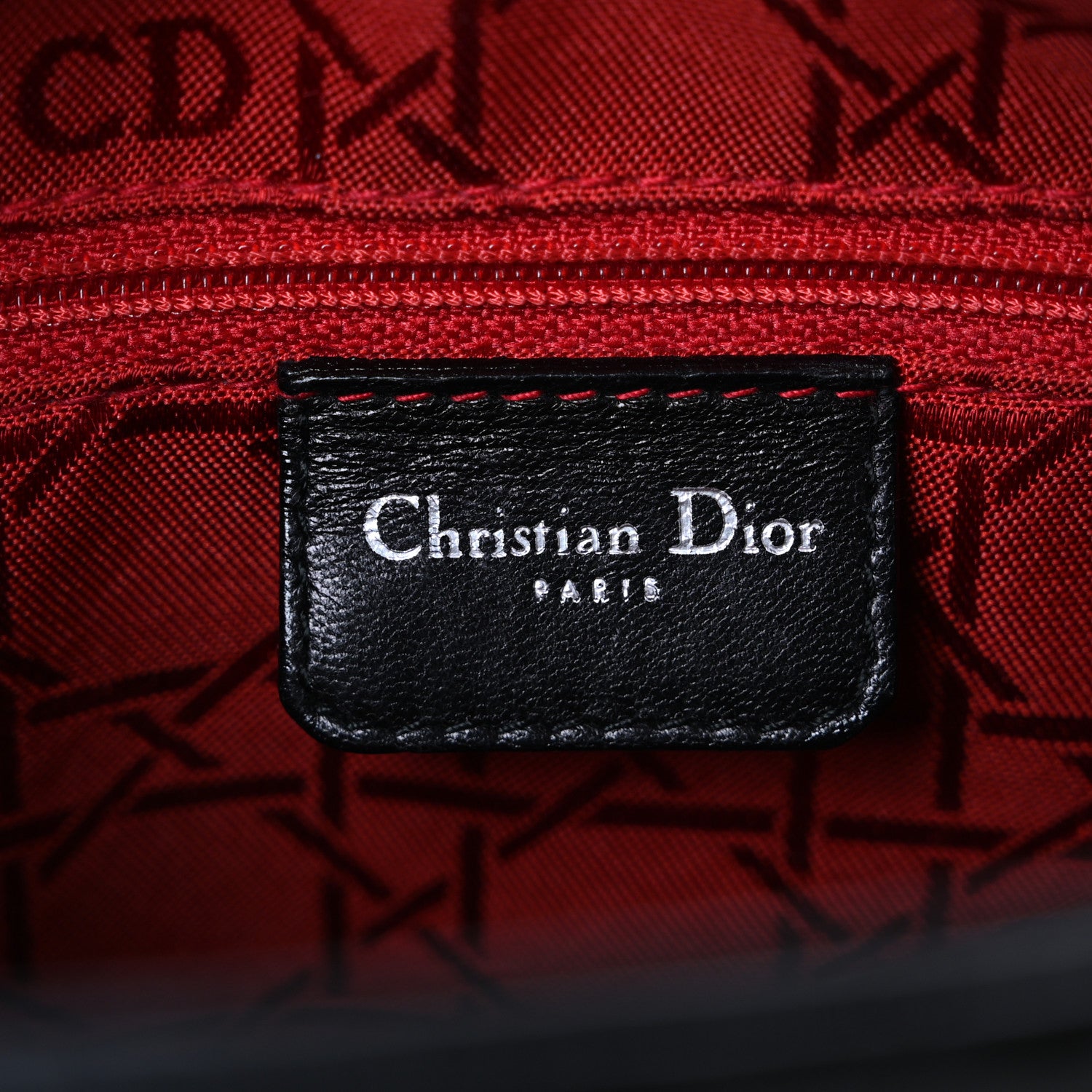 Christian Dior Lambskin Cannage Medium Lady Dior Black 6 of 10