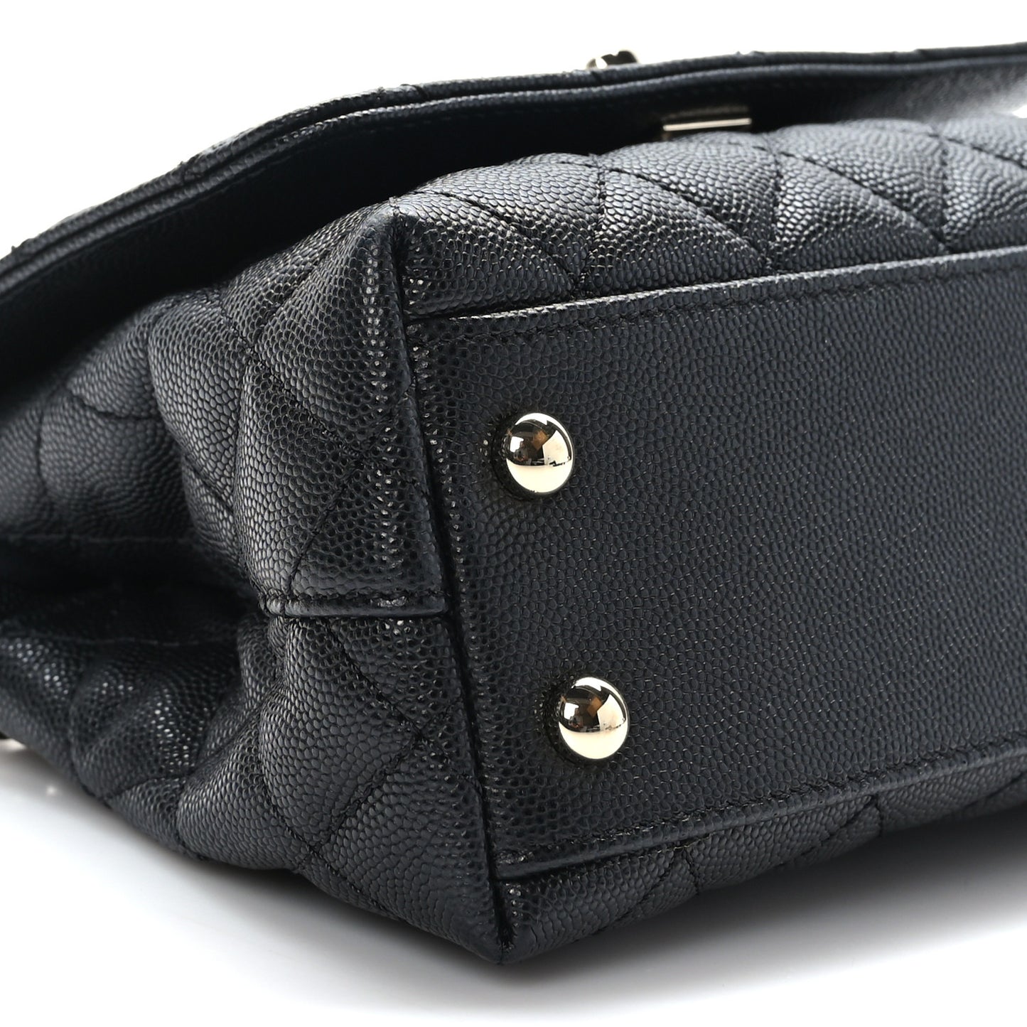 Caviar Quilted Extra Mini Coco Handle Flap Black