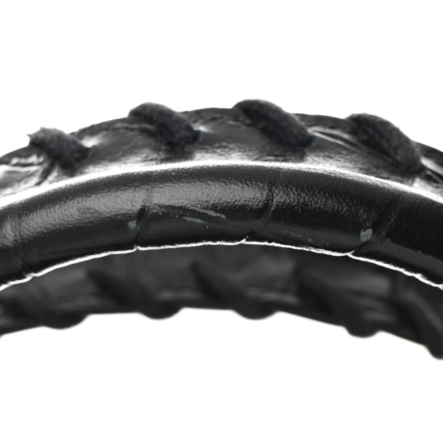 Calfskin Crocodile Embossed Classic Hardware City Black
