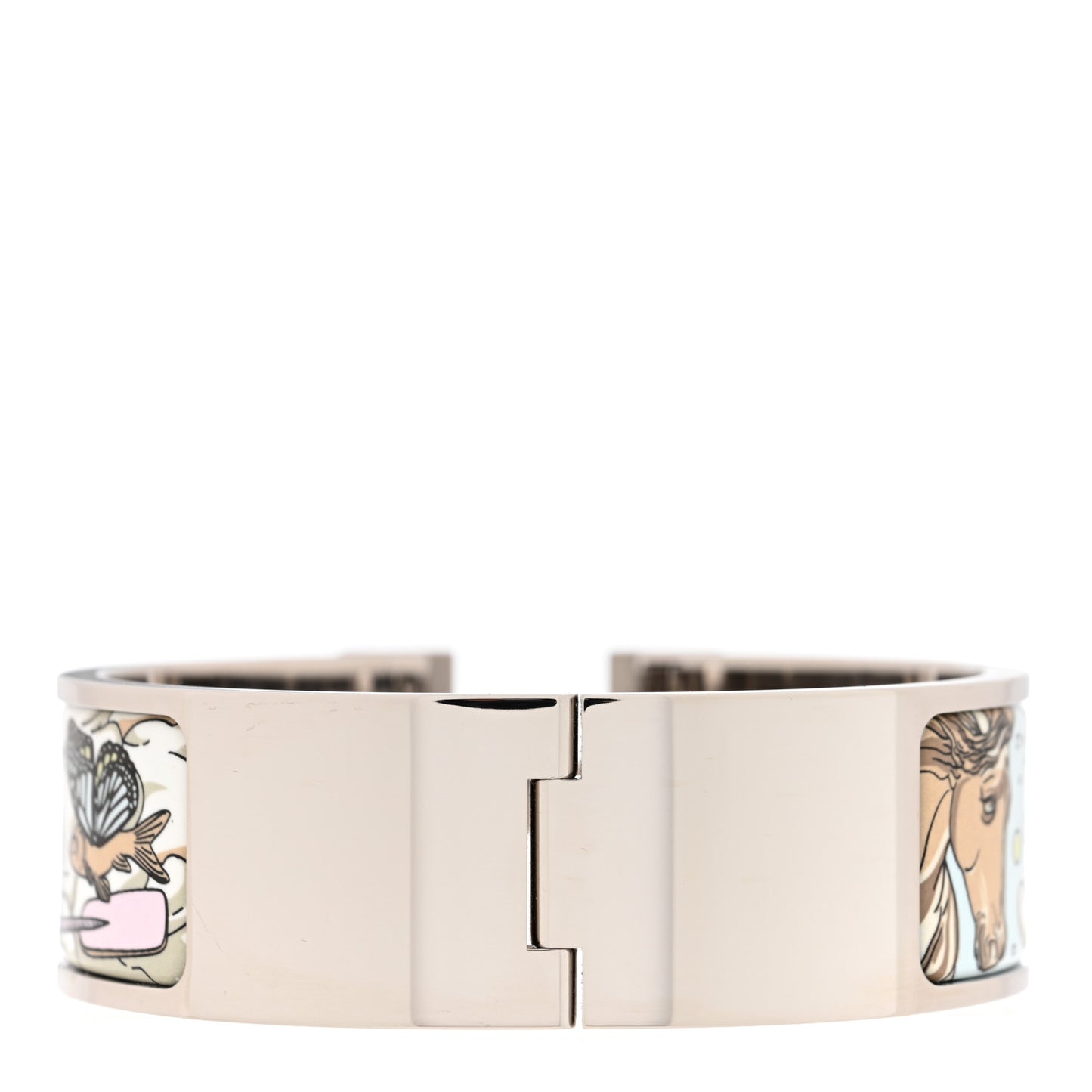 Enamel Wide Print Dans Les Nuages Clic Clac H Bracelet Songe Pastel