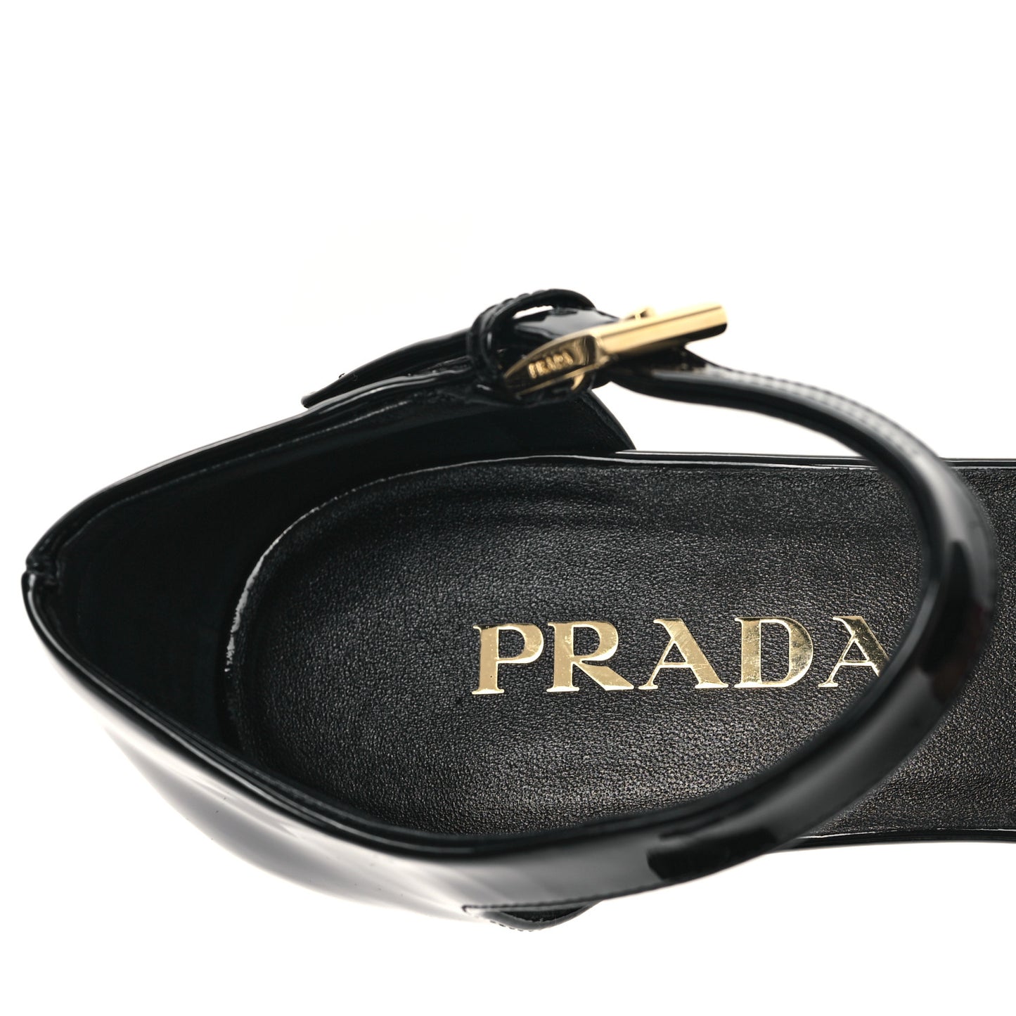 Patent Triangle Squared Toe 35mm Pumps 38 Black
