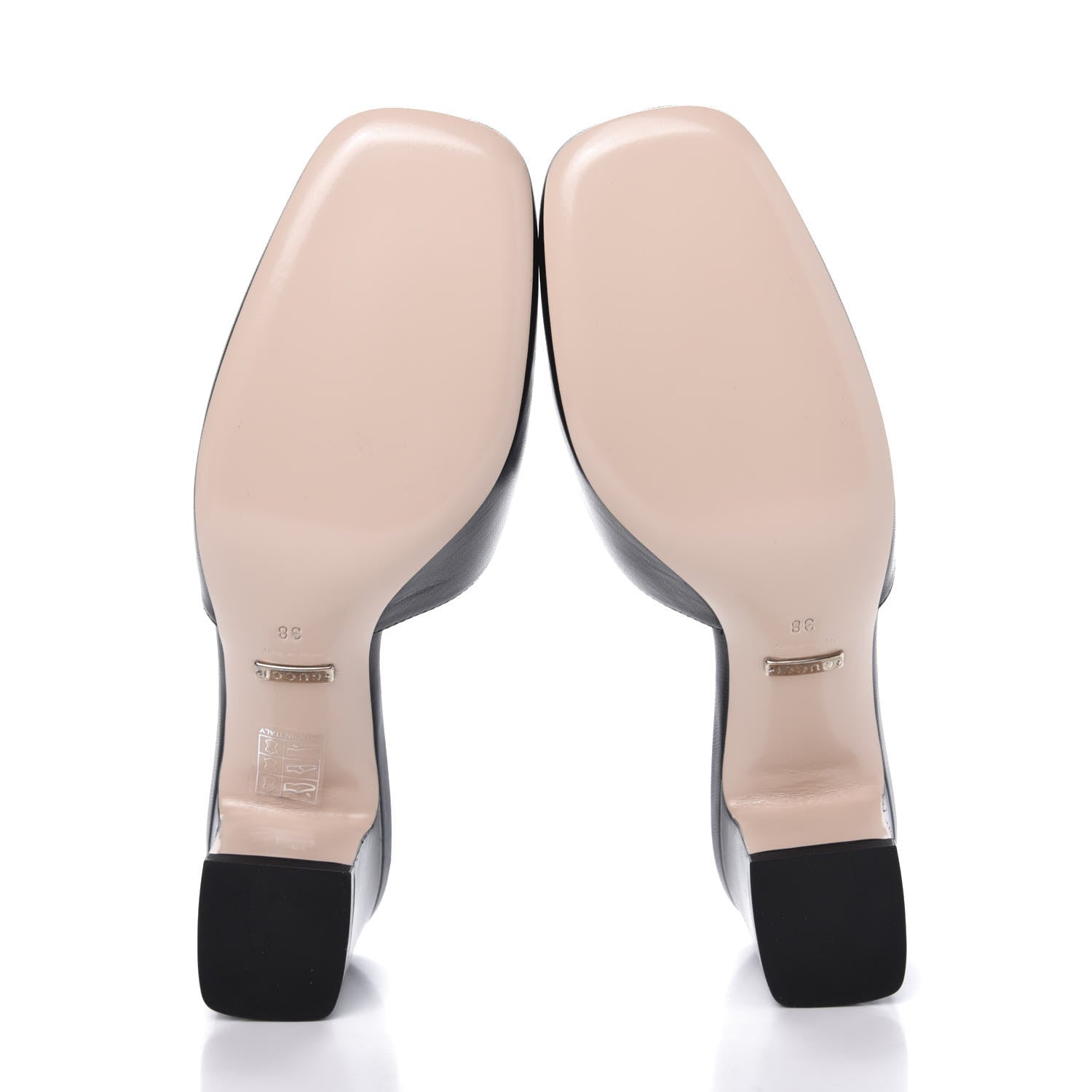 Gucci Malaga Kid Crystal Square G Madelyn Mules 38 Black 5 of 9