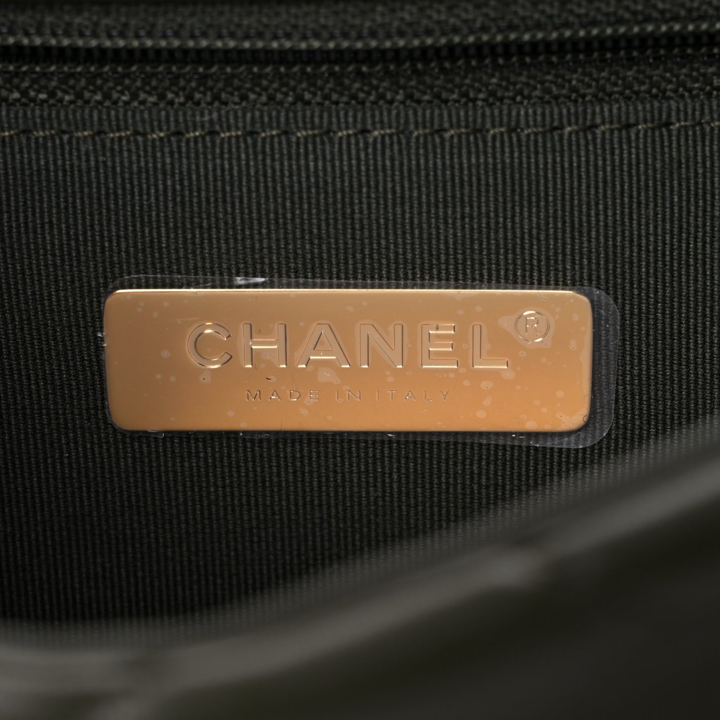 Lambskin Quilted Medium Chanel 19 Flap Khaki