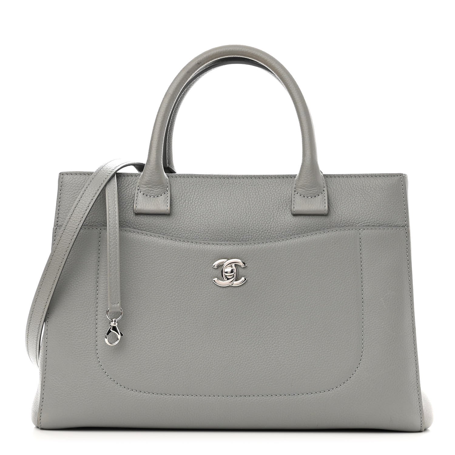 Chanel Grained Calfskin Small Neo Executive Shopper Tote Grey 1 of 17