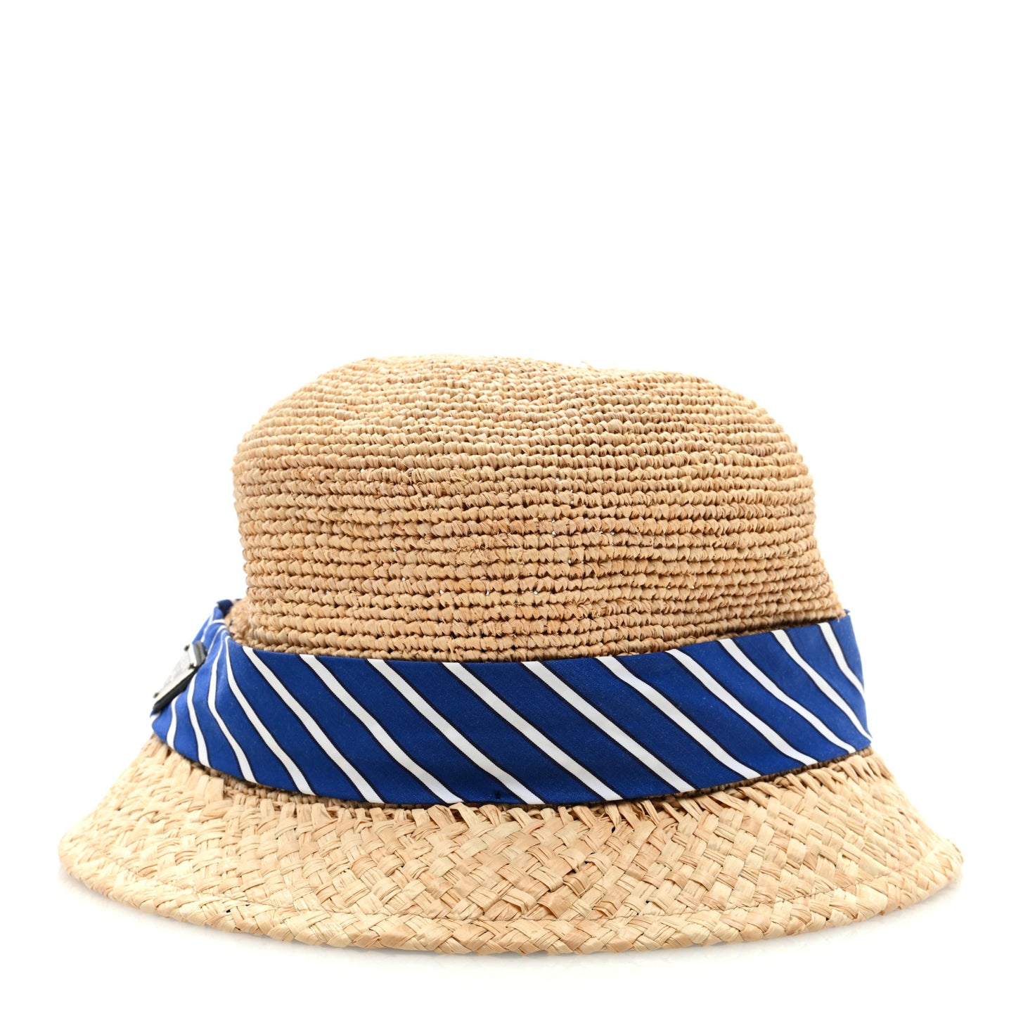 Raffia Bucket Hat M Naturale Blue