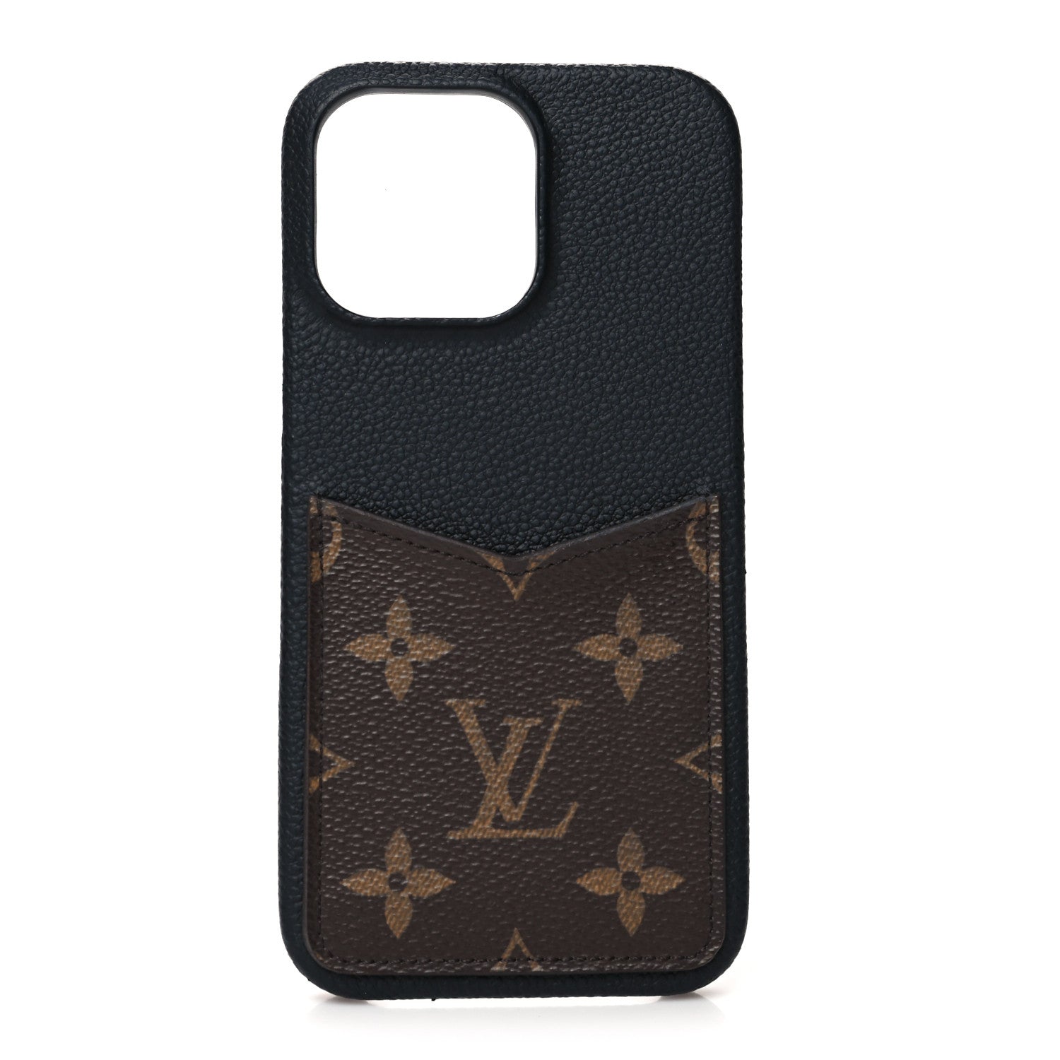 Louis Vuitton ブラック iPhone14pro Louis Vuitton Monogram Pallas iPhone 14 Pro Max Bumper Black