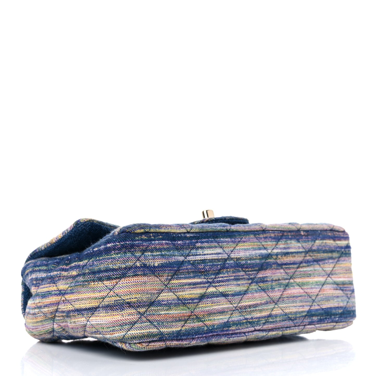 Striated Quilted Classics in Fabrics Mini Rectangular Flap Blue