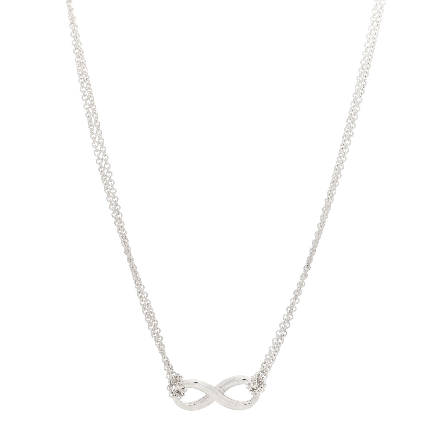 Tiffany Sterling Silver Infinity Pendant Necklace 1 of 4