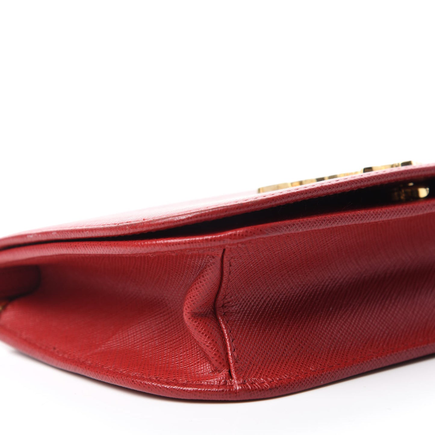 Saffiano Chain Wallet Fuoco