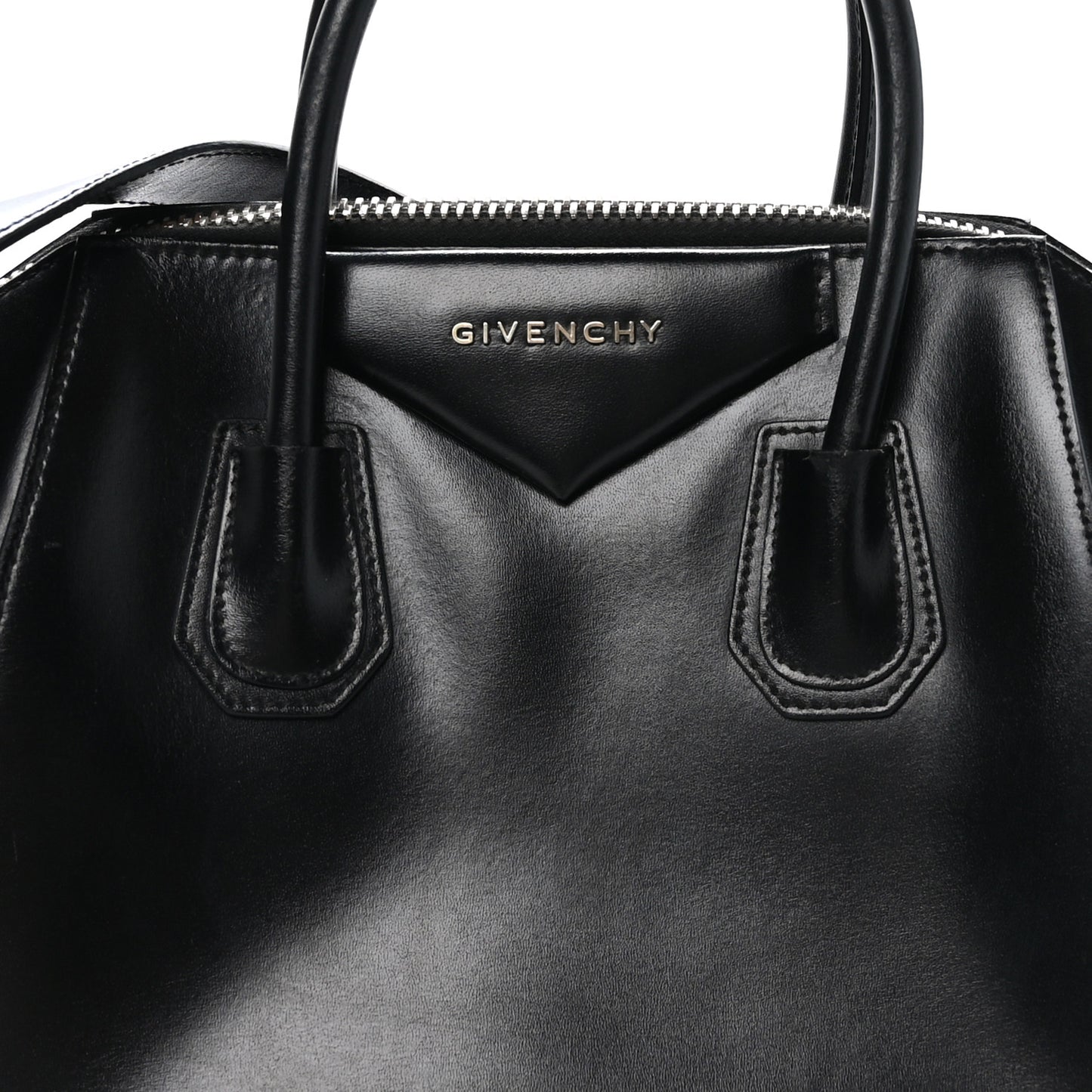 Shiny Lord Calfskin Small Antigona Black