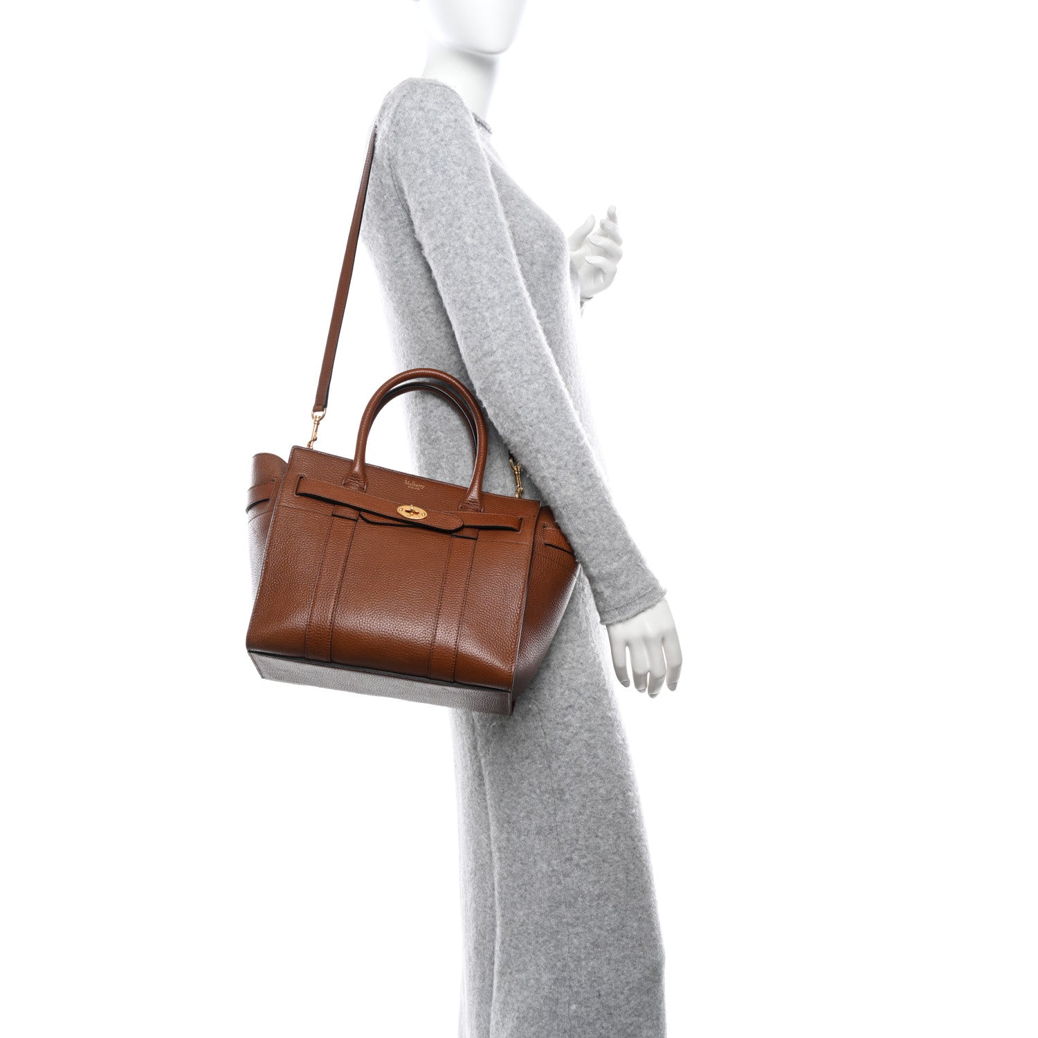 Mulberry Small Classic Grain Small Zipped Bayswater Oak 2 of 12