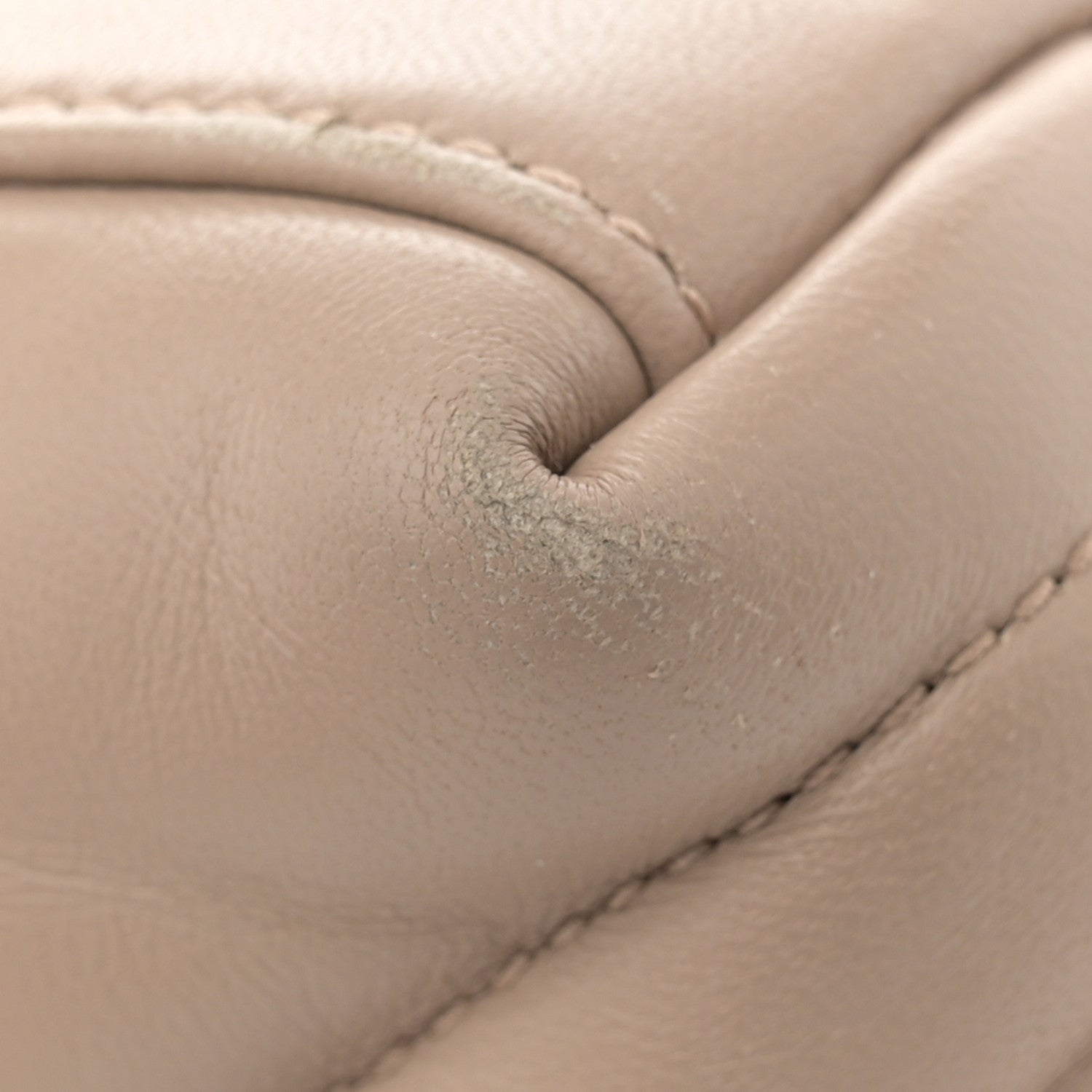 Saint Laurent Lambskin Quilted Toy Loulou Puffer Monogram Chain Satchel Dark Beige 12 of 14