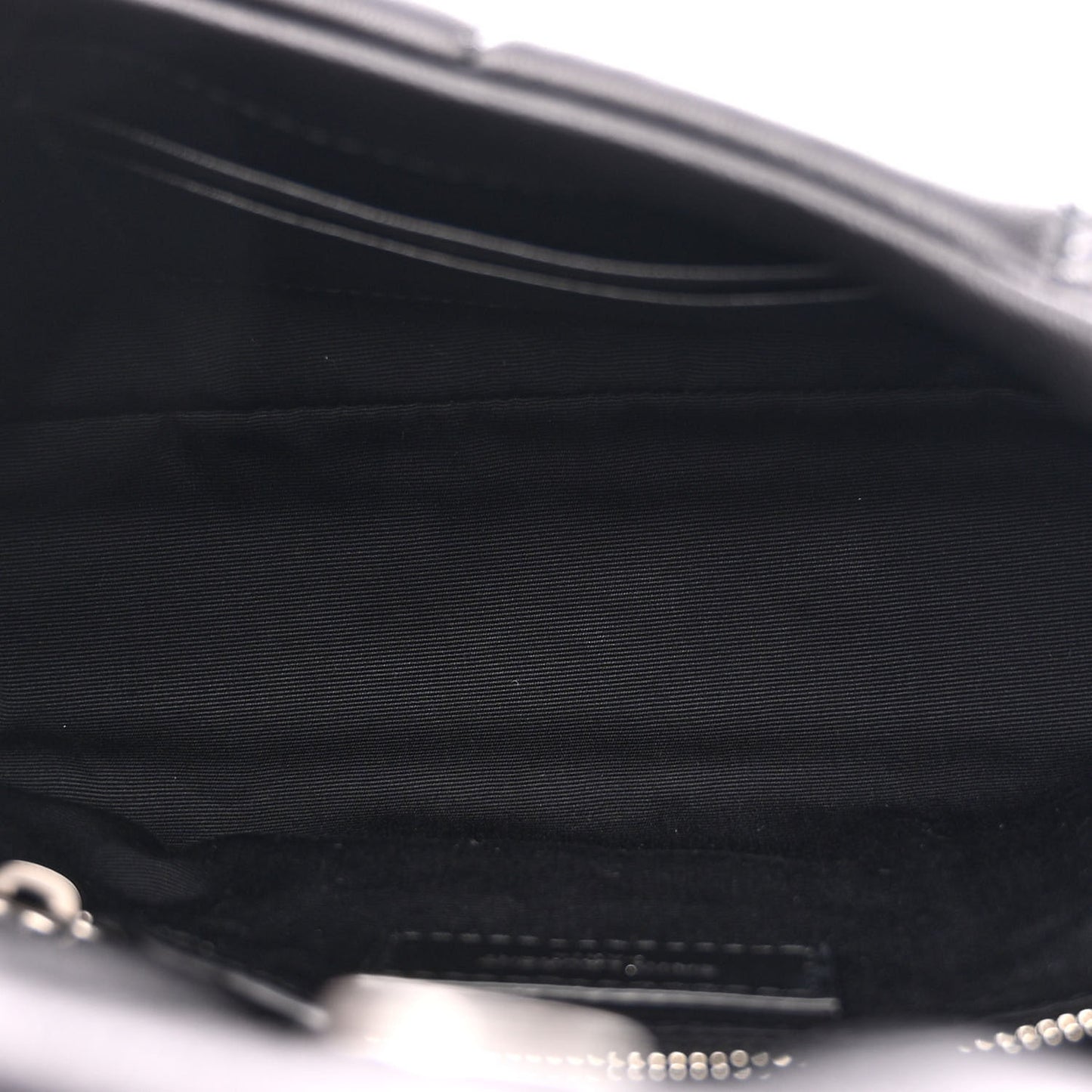 Lambskin Quilted Toy Loulou Puffer Monogram Chain Satchel Black