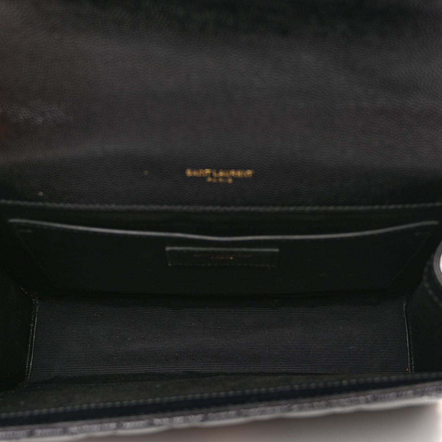 Grain De Poudre Textured Mixed Matelasse Triquilt Medium Monogram Satchel Black