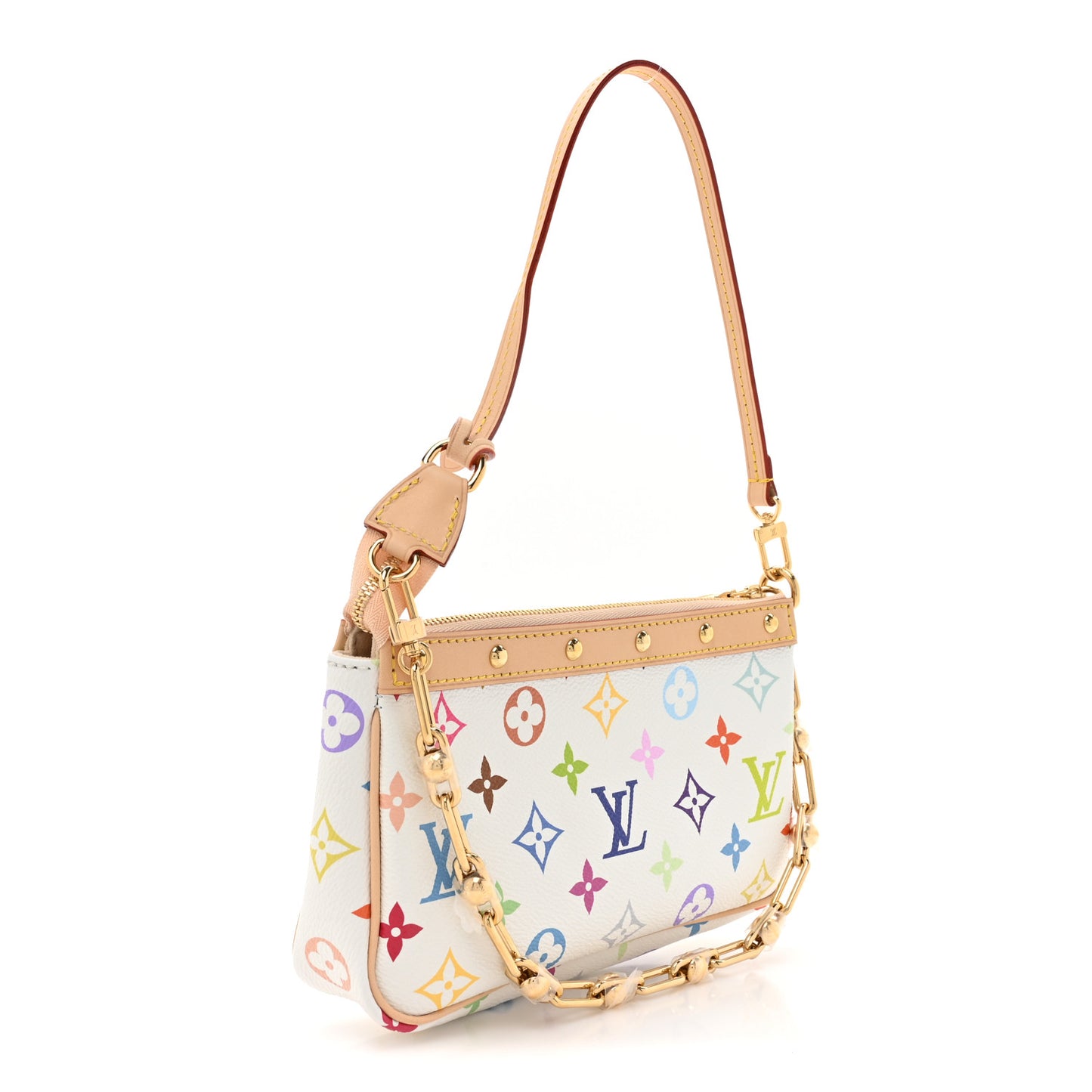 LV X TM Monogram Multicolor Pochette Accessories White