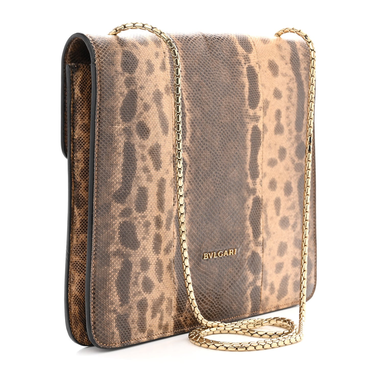 Karung Serpenti Forever Medium Shoulder Bag Beige Brown