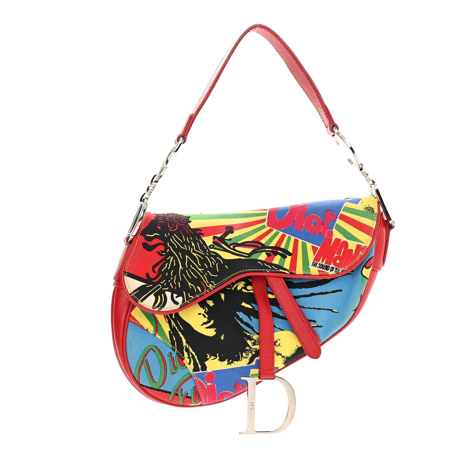 Christian Dior Canvas Bob Marley Saddle Bag Multicolor 1074798